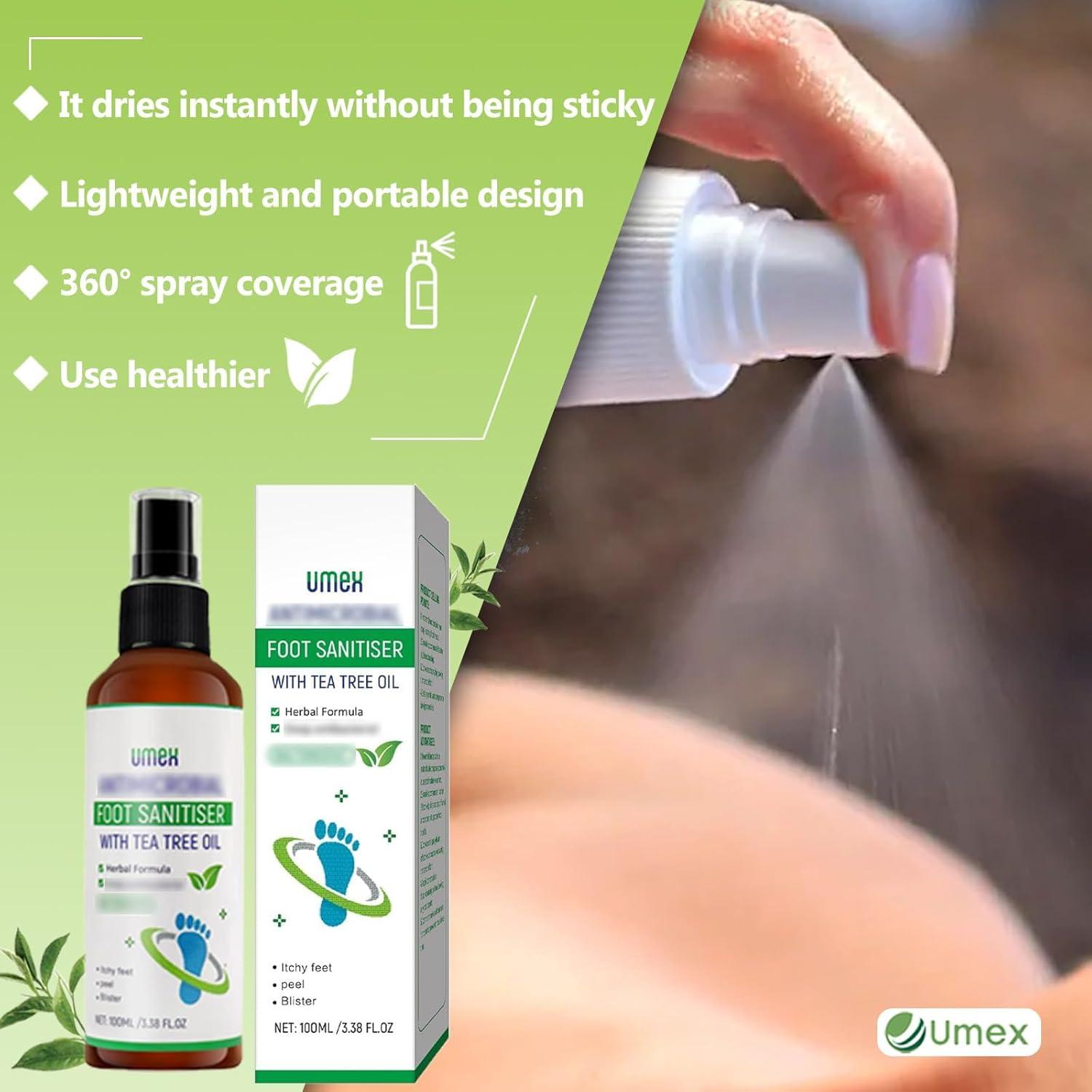 Spray Desodorante para Pies y Calzado Umex 100ml - Aceite de Árbol de Té