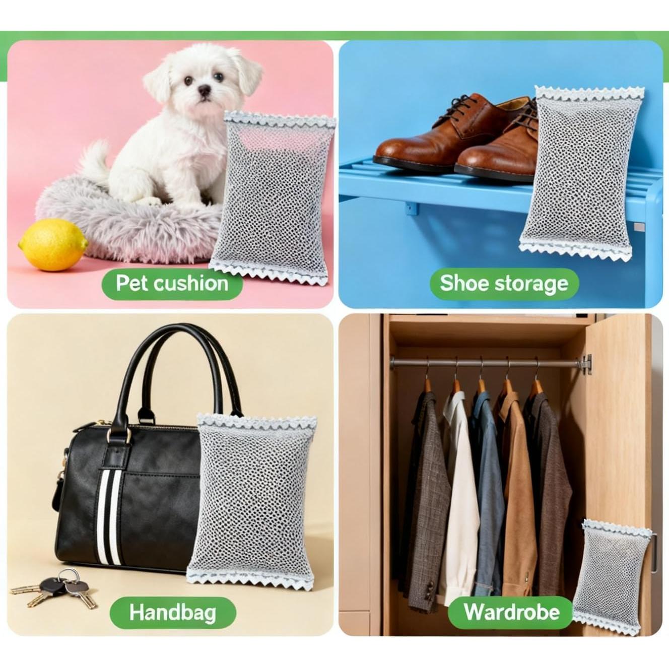 Paquete de 2 Desodorantes para Zapatos BOHLJRUI 50g Carbón Activado