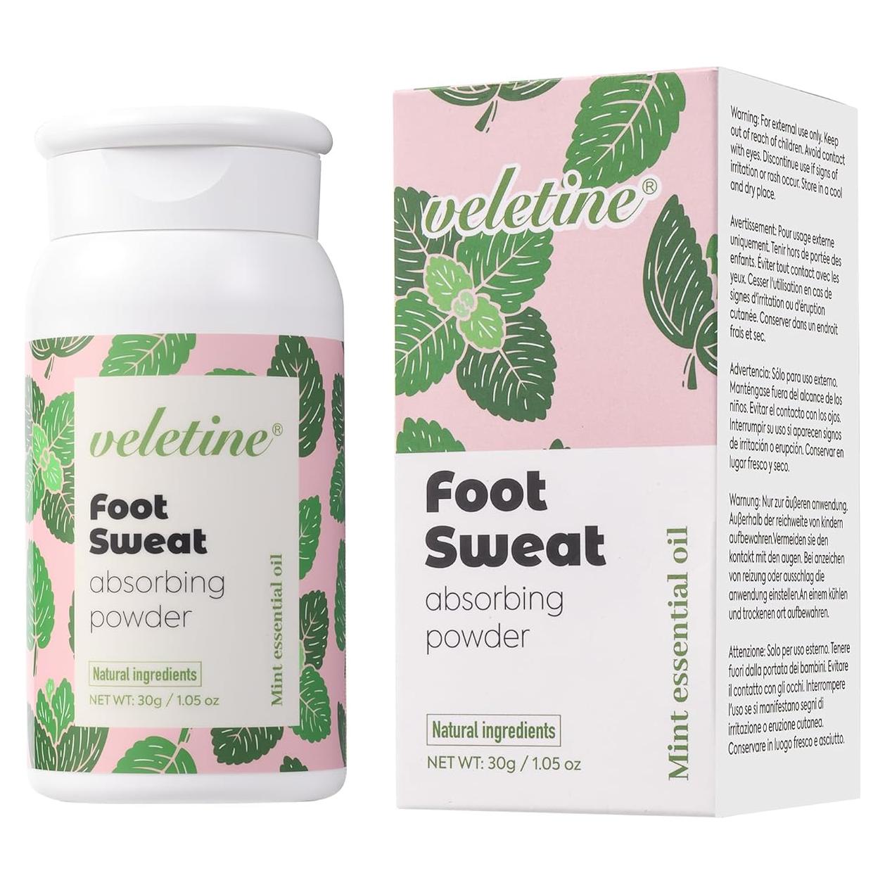 Polvo Absorbente de Sudor para Pies Foshan 30g - Desodorante Viaje