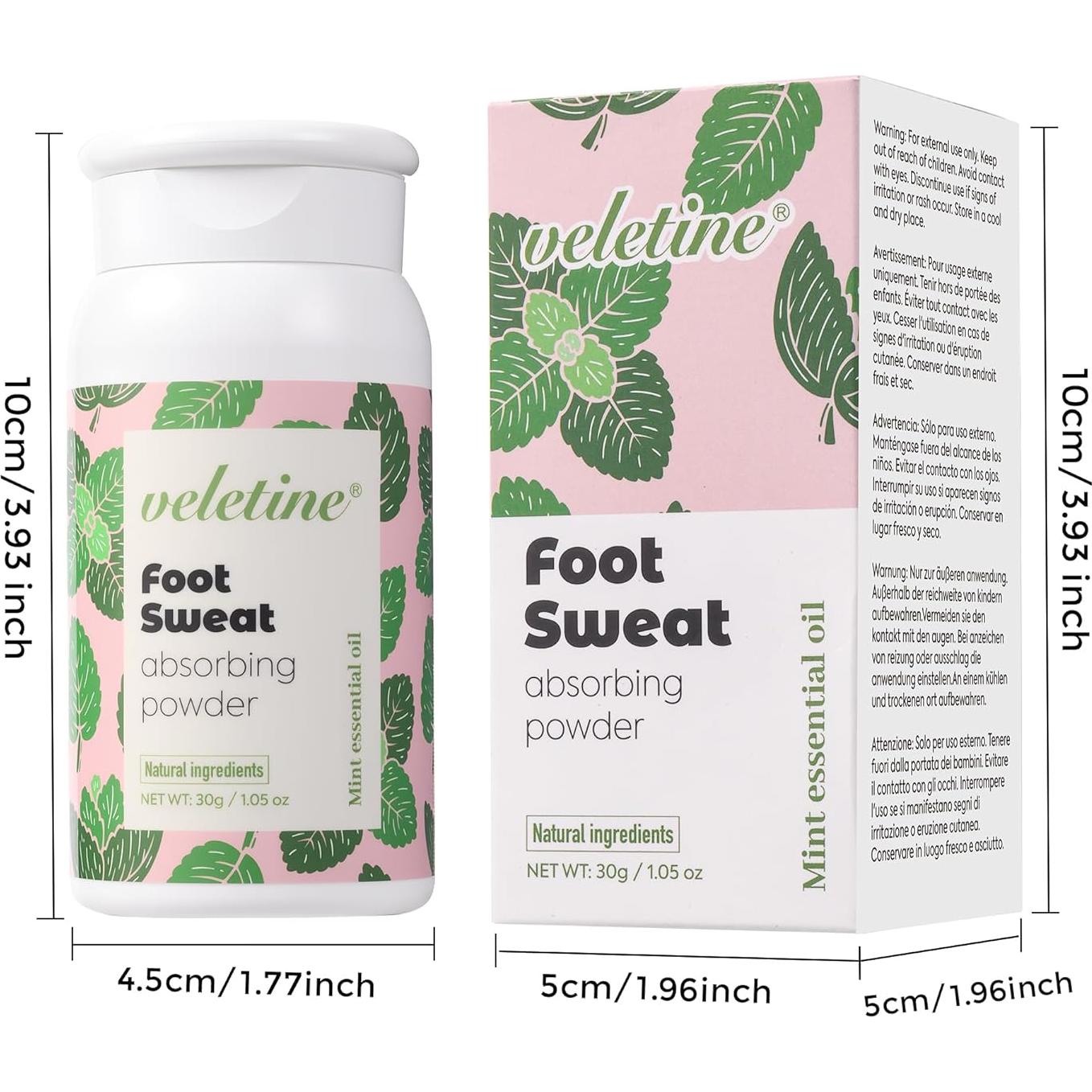 Polvo Absorbente de Sudor para Pies Foshan 30g - Desodorante Viaje