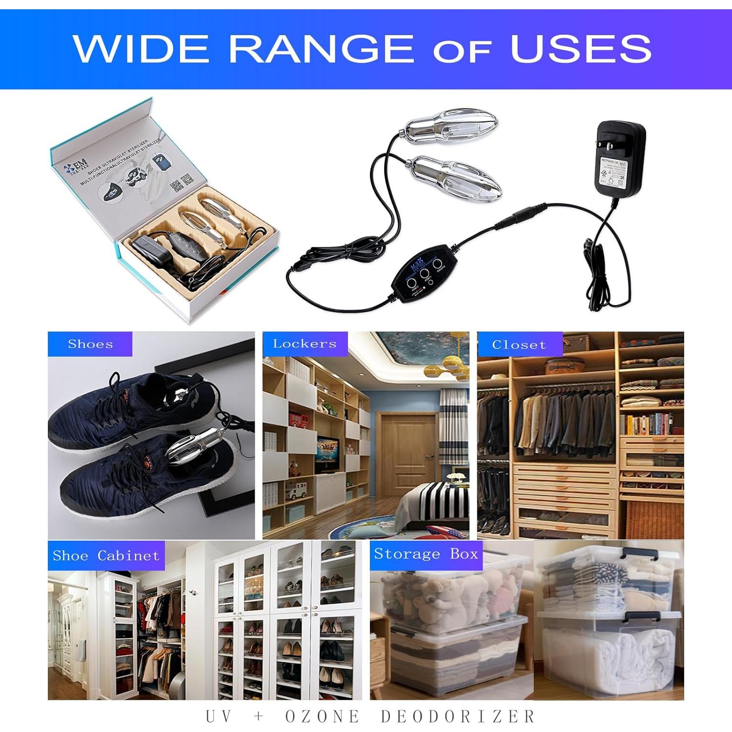 Desodorante UV para Zapatos US-007, 10W, Temporizador Inteligente