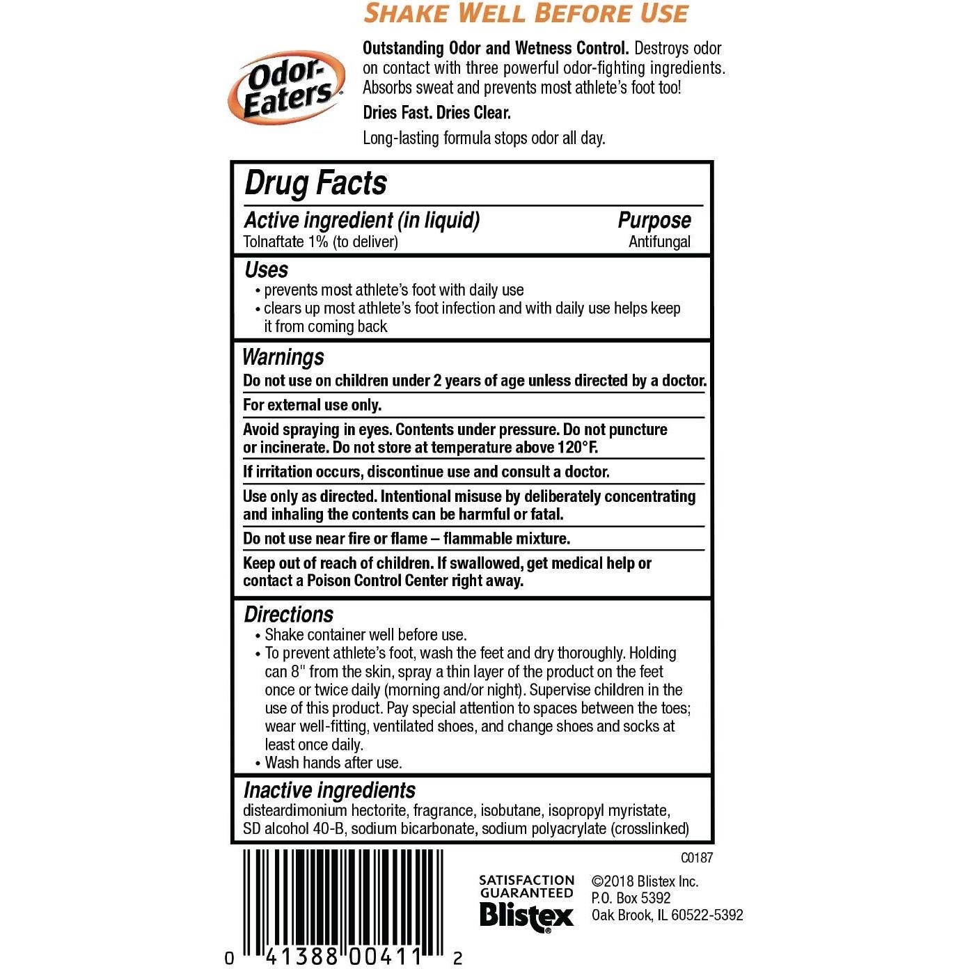 Polvo en Spray para Pies Blistex 226.8 g (Paquete de 2)