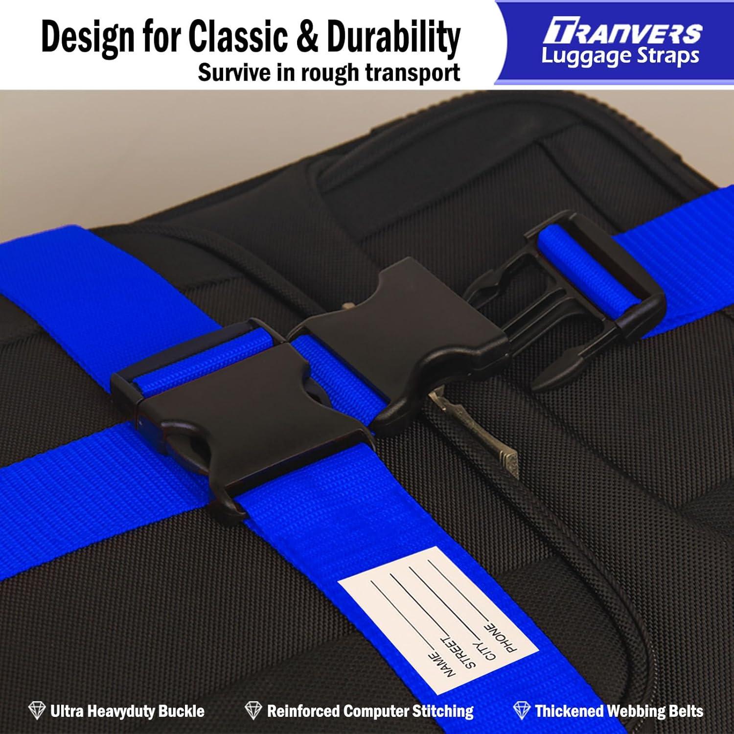 Correas de Equipaje Ajustables TRANVERS 79" (200.66 cm) Azul