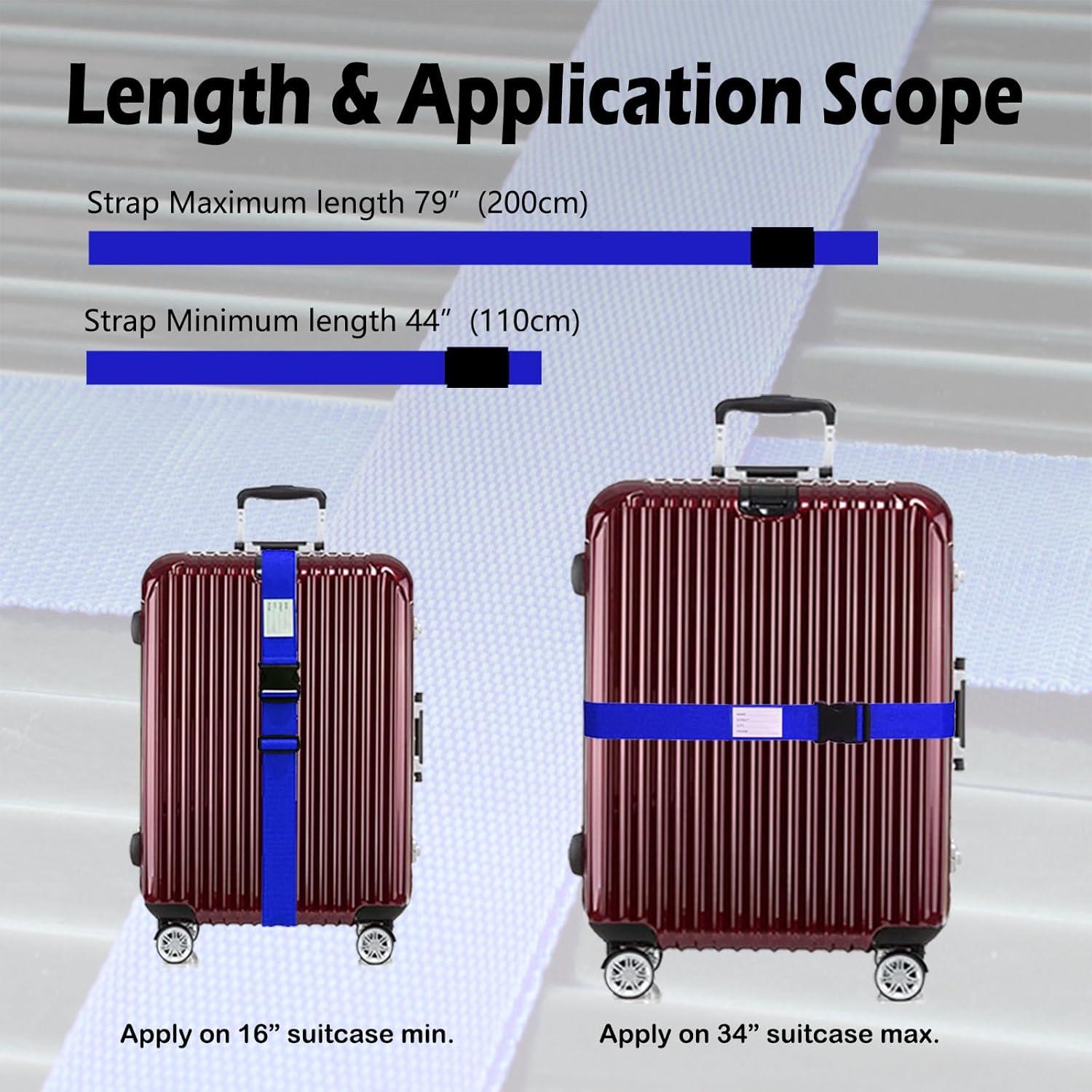 Correas de Equipaje Ajustables TRANVERS 79" (200.66 cm) Azul