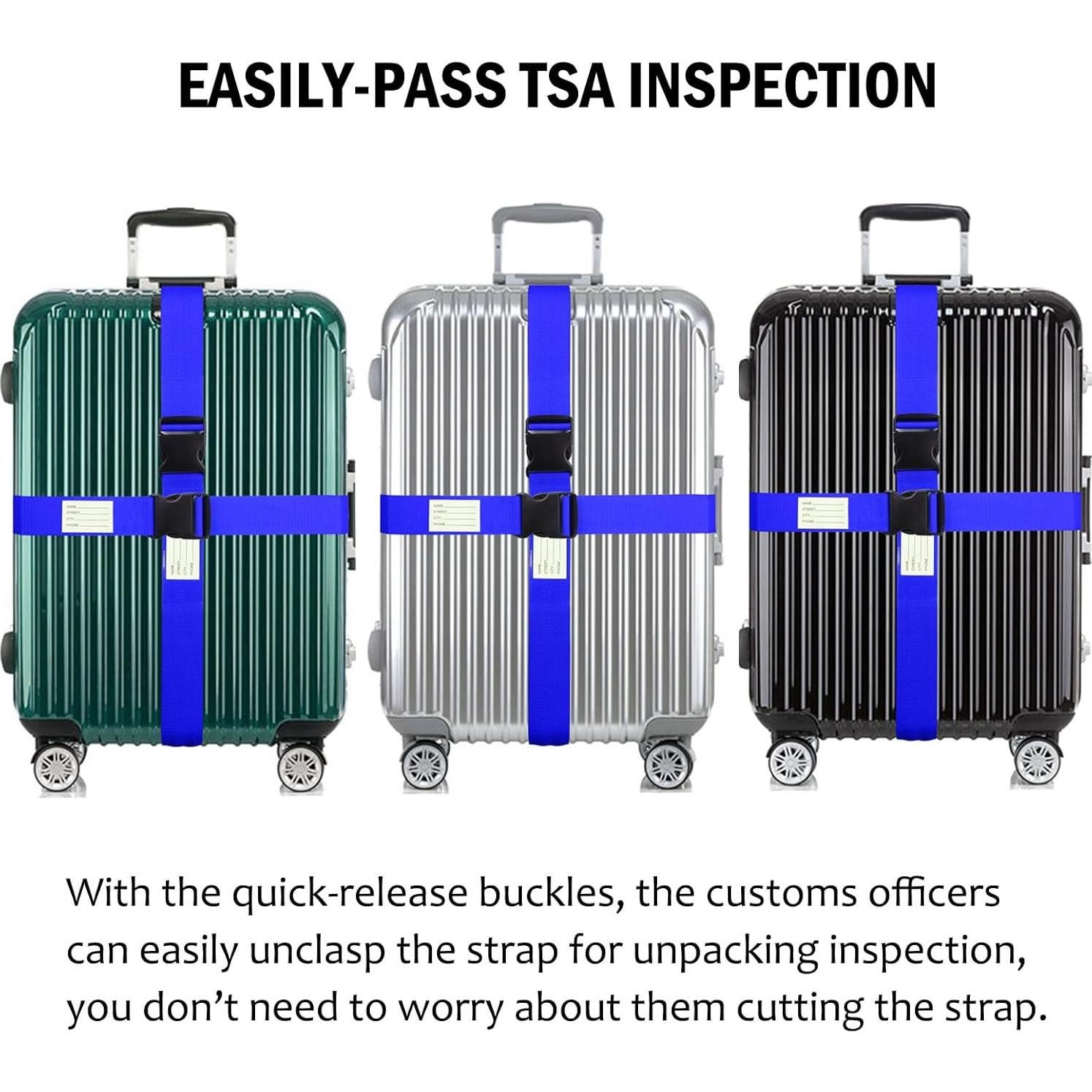 Correas de Equipaje Ajustables TRANVERS 79" (200.66 cm) Azul