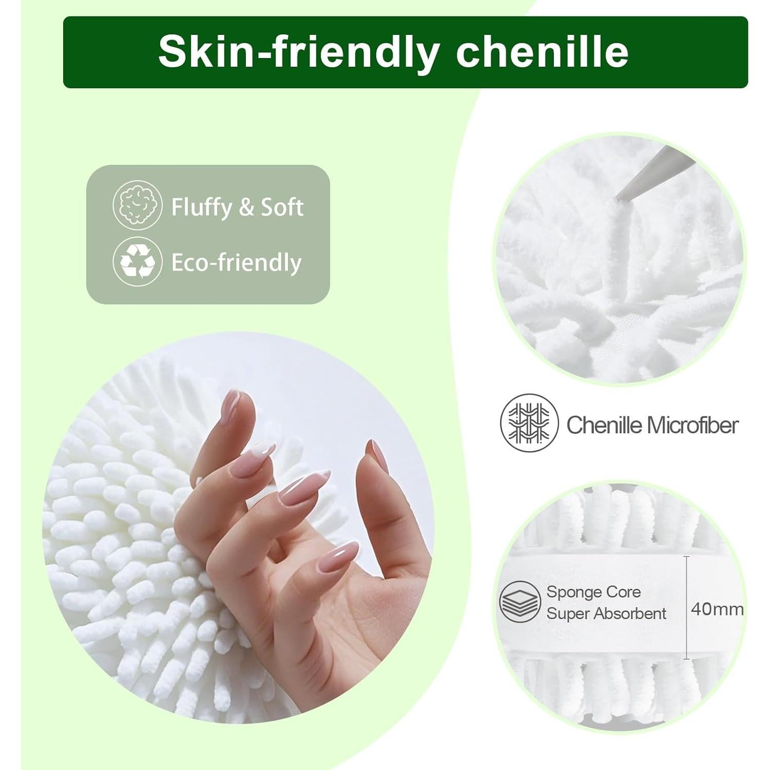 Paquete de 2 Toallas de Mano VEIUSHNI Gris y Blanco - Secado Rápido