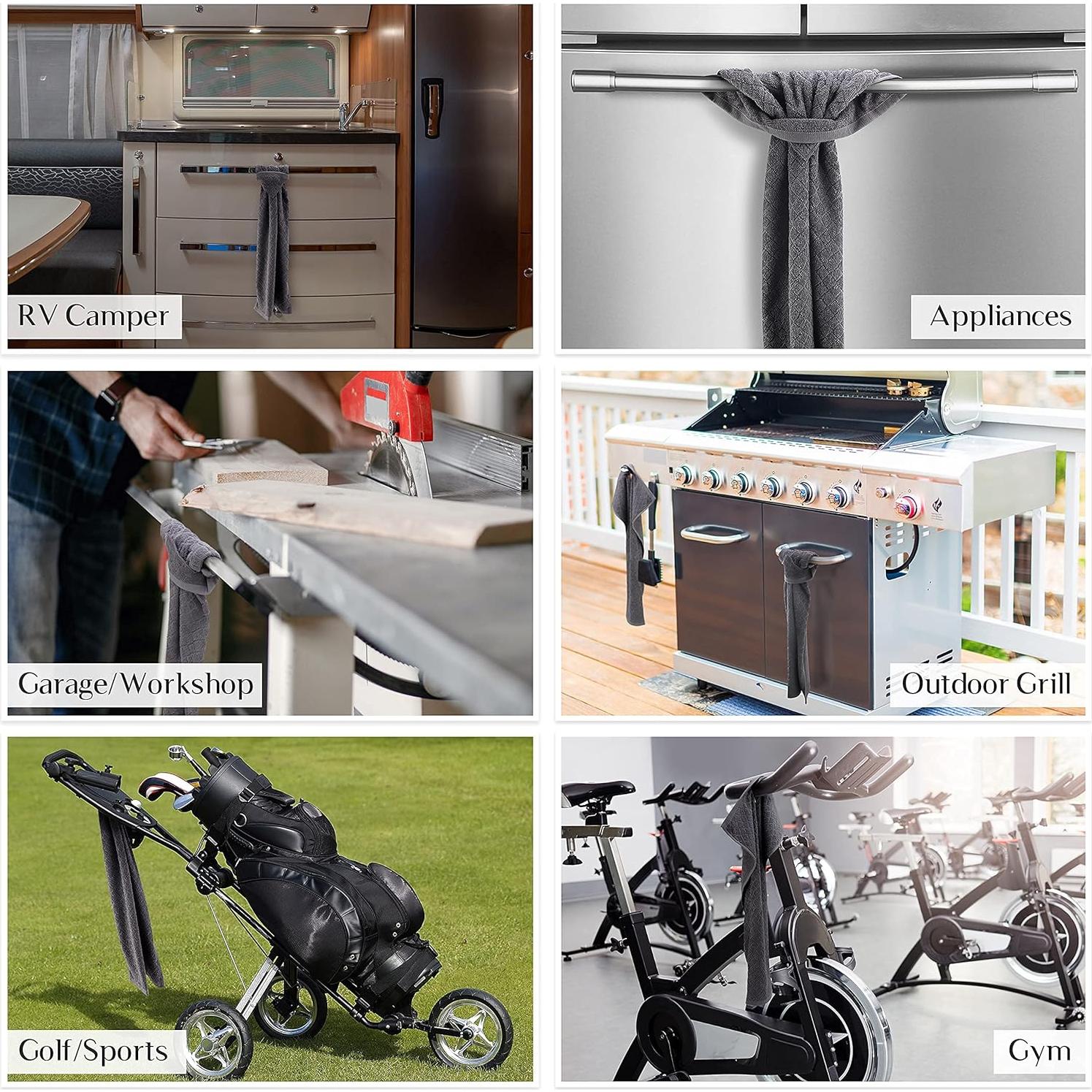 Juego de 2 Toallas de Mano Grises Michael Grace Gifts 68.6x40.6cm