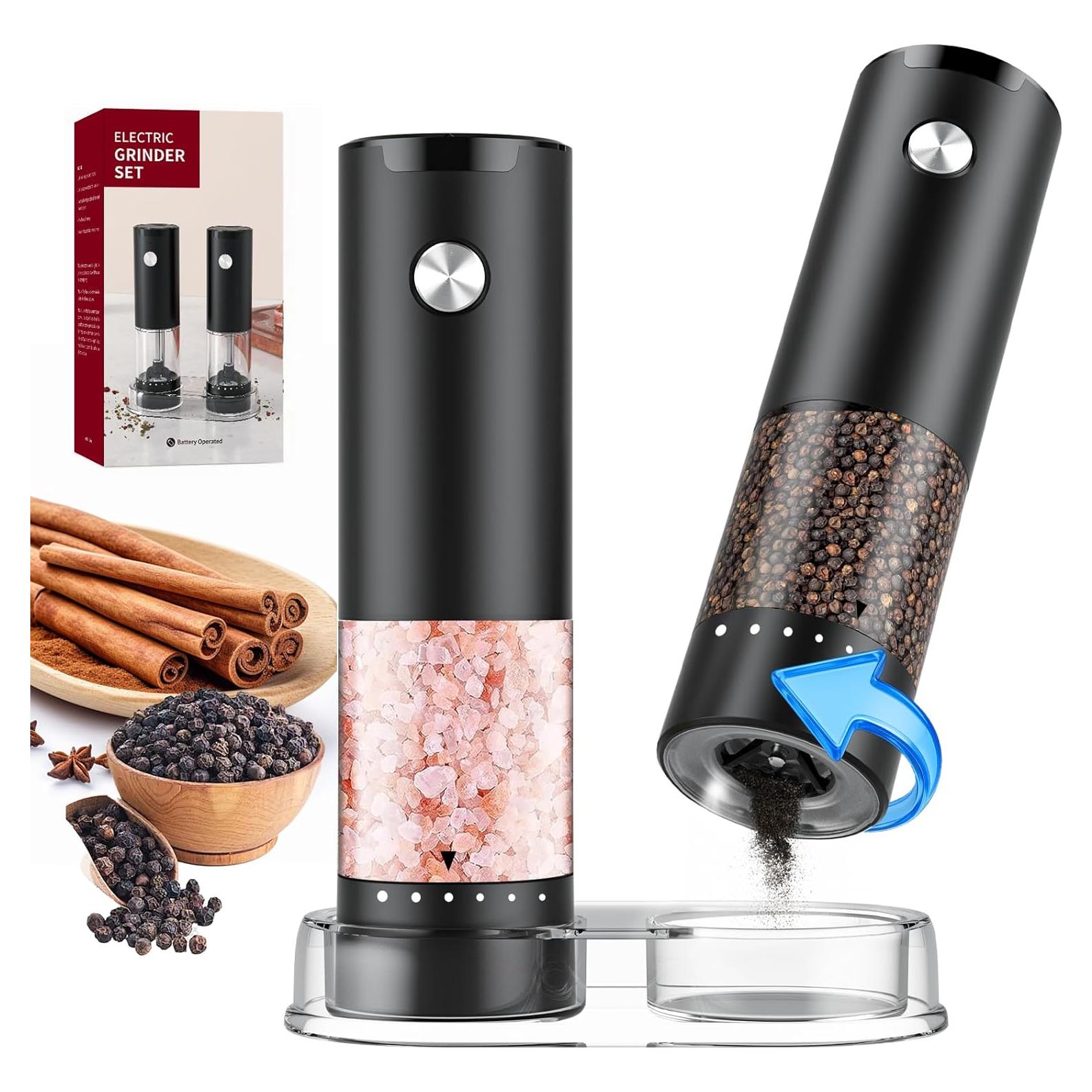 Juego de Molinillos Eléctricos de Sal y Pimienta Gofuch 100ml