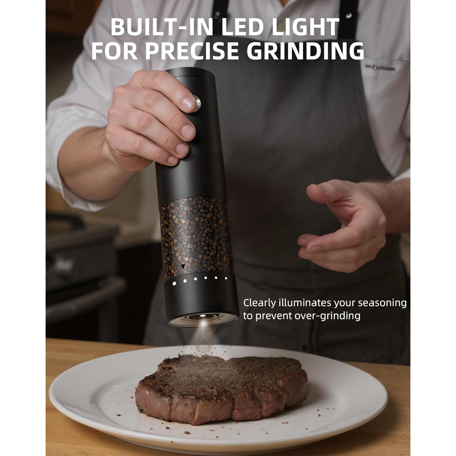 Juego de Molinillos Eléctricos de Sal y Pimienta Gofuch 100ml