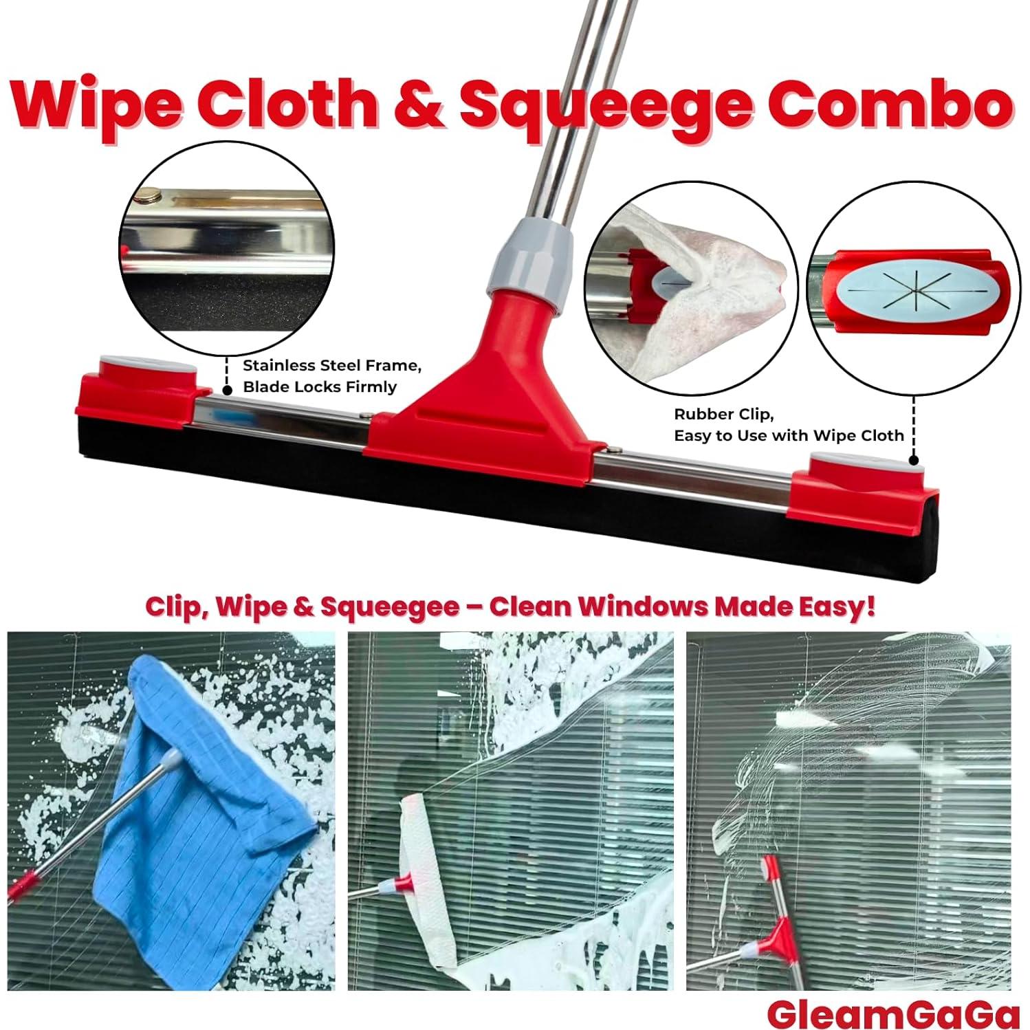 Raspador de Piso GleamGaGa 17.3" (43.9 cm) Mango Extensible 62"