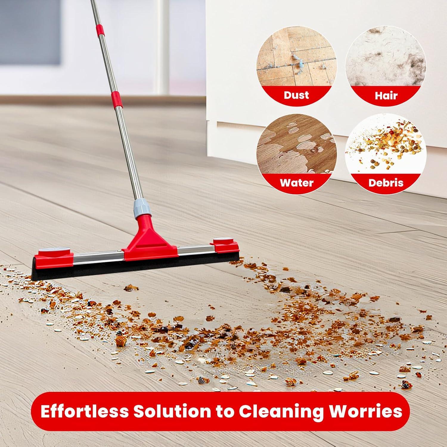 Raspador de Piso GleamGaGa 17.3" (43.9 cm) Mango Extensible 62"