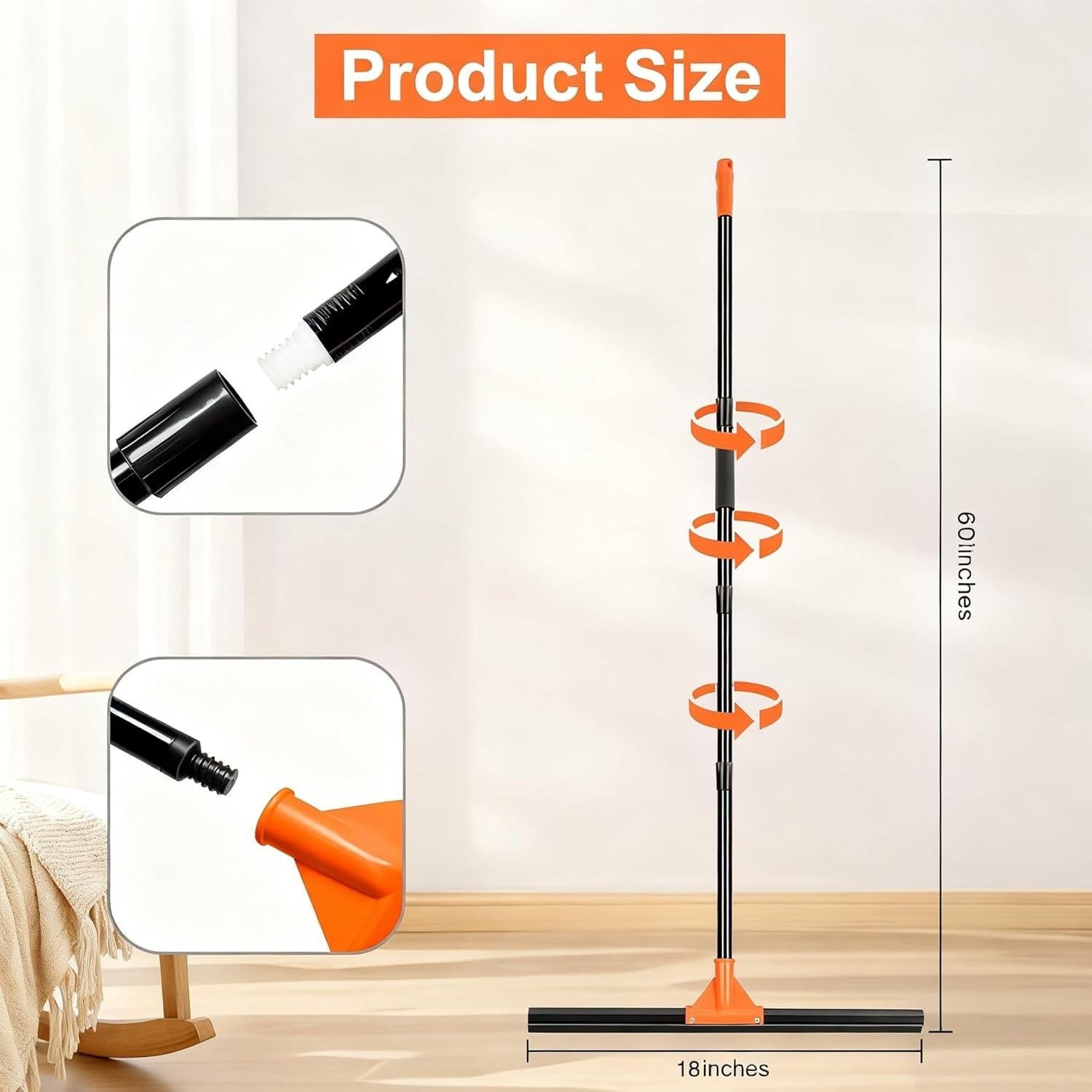 Raspador de Piso IERGOST 18" (45.72 cm) Goma Naranja