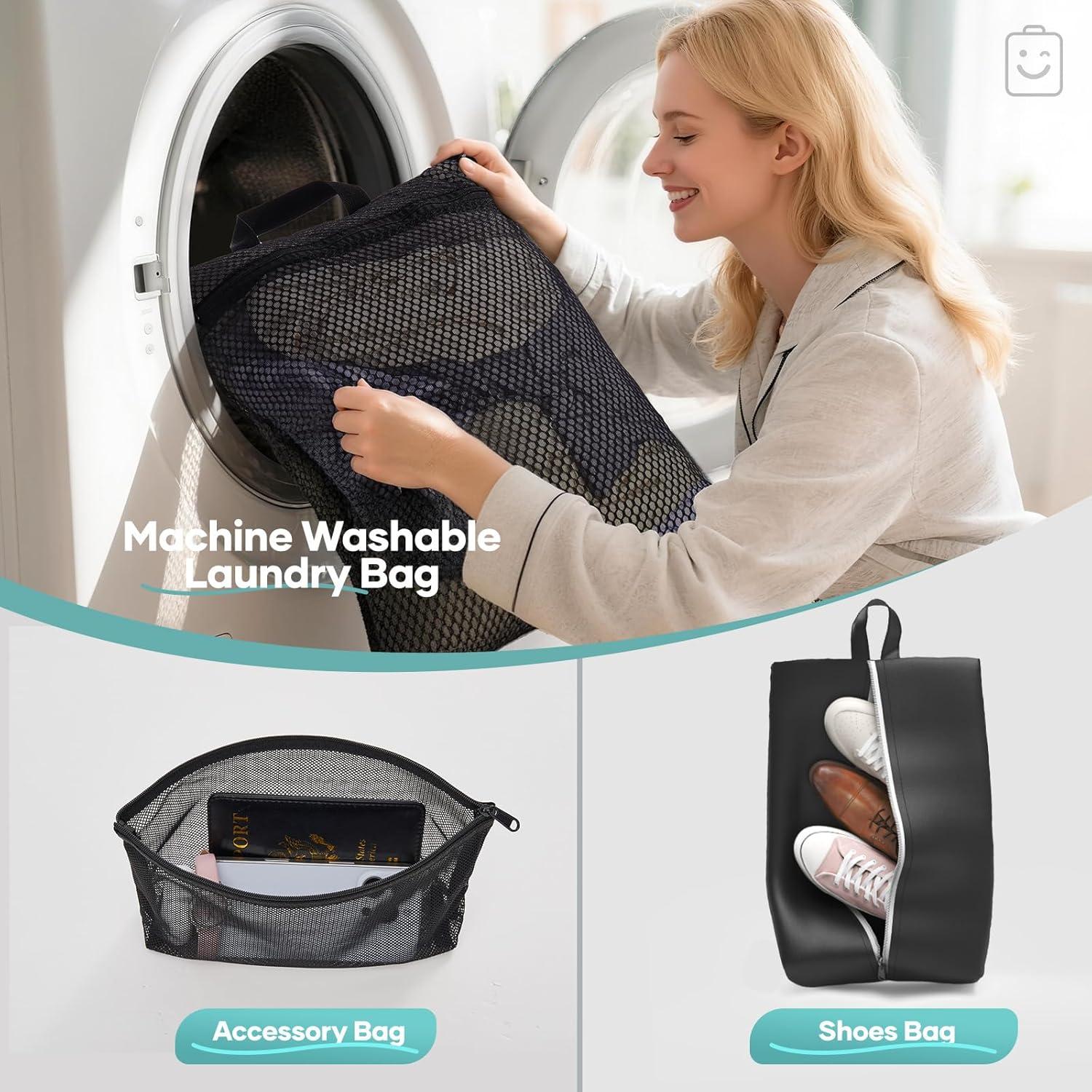 Set de 9 Cubos de Compresión Veken para Viaje Negro