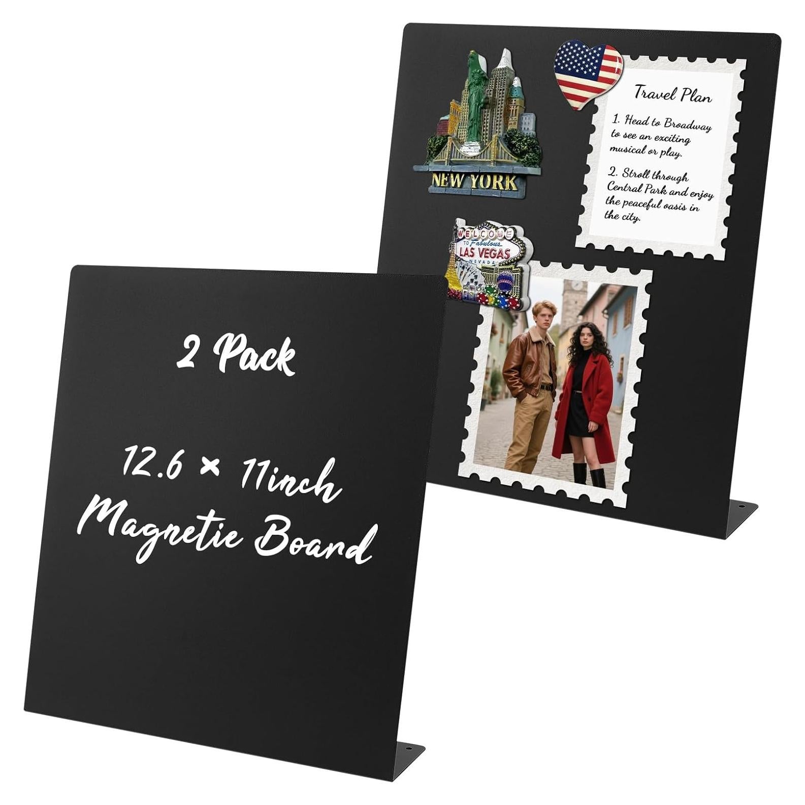 Paquete de 2 Tableros Magnéticos Huiyangteng 32x27.9cm Negro