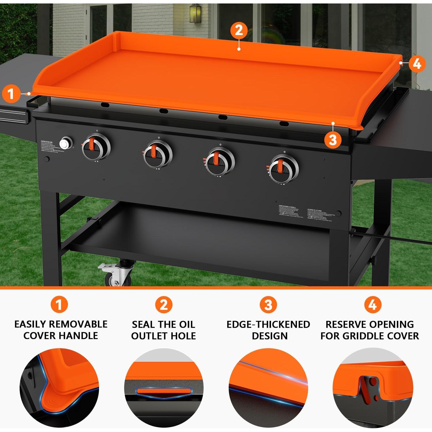 Cubierta de silicona Blackstone 91.44 cm - Protección impermeable