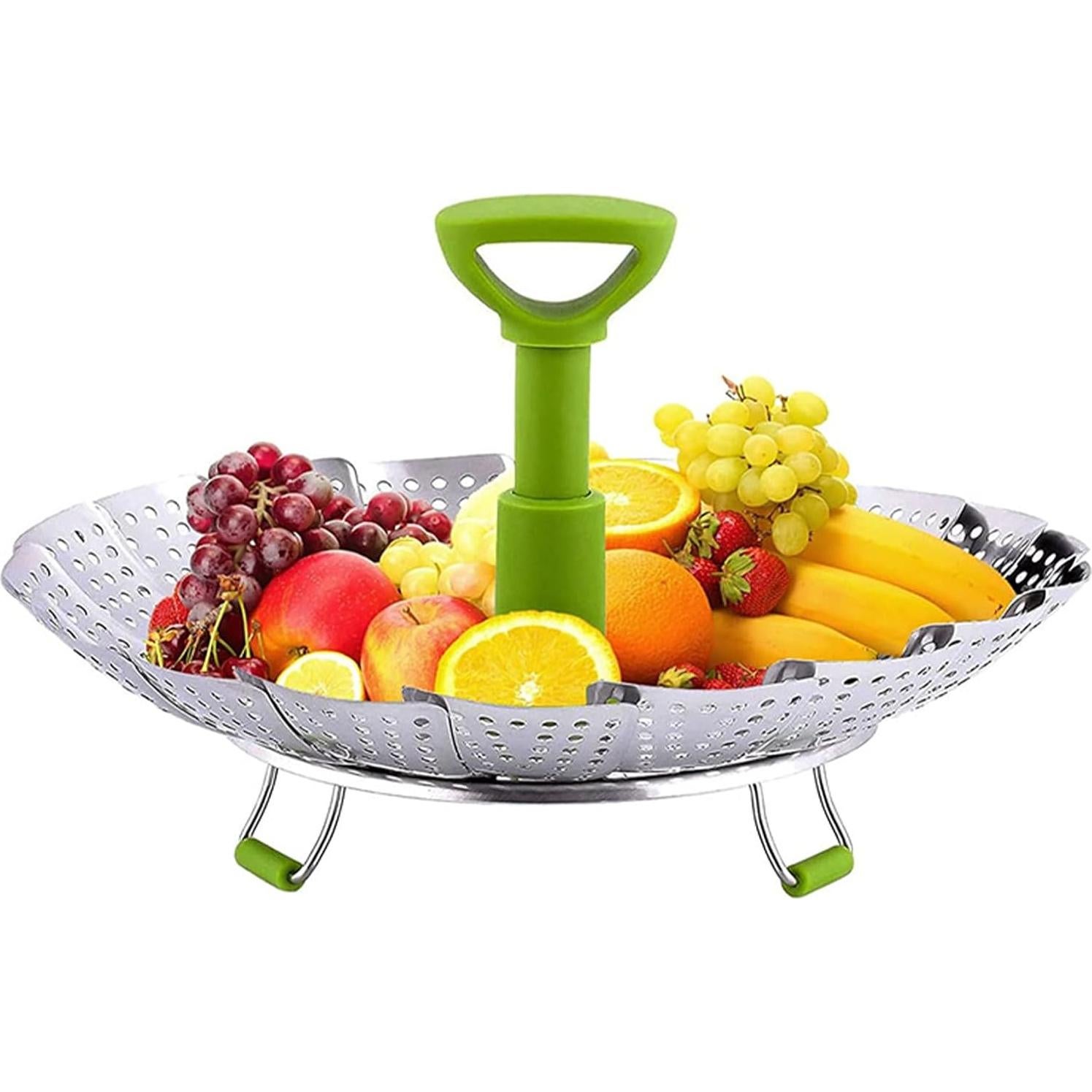 Cesta de Vapor Plegable Acero Inoxidable 5.5 a 9 Pulgadas