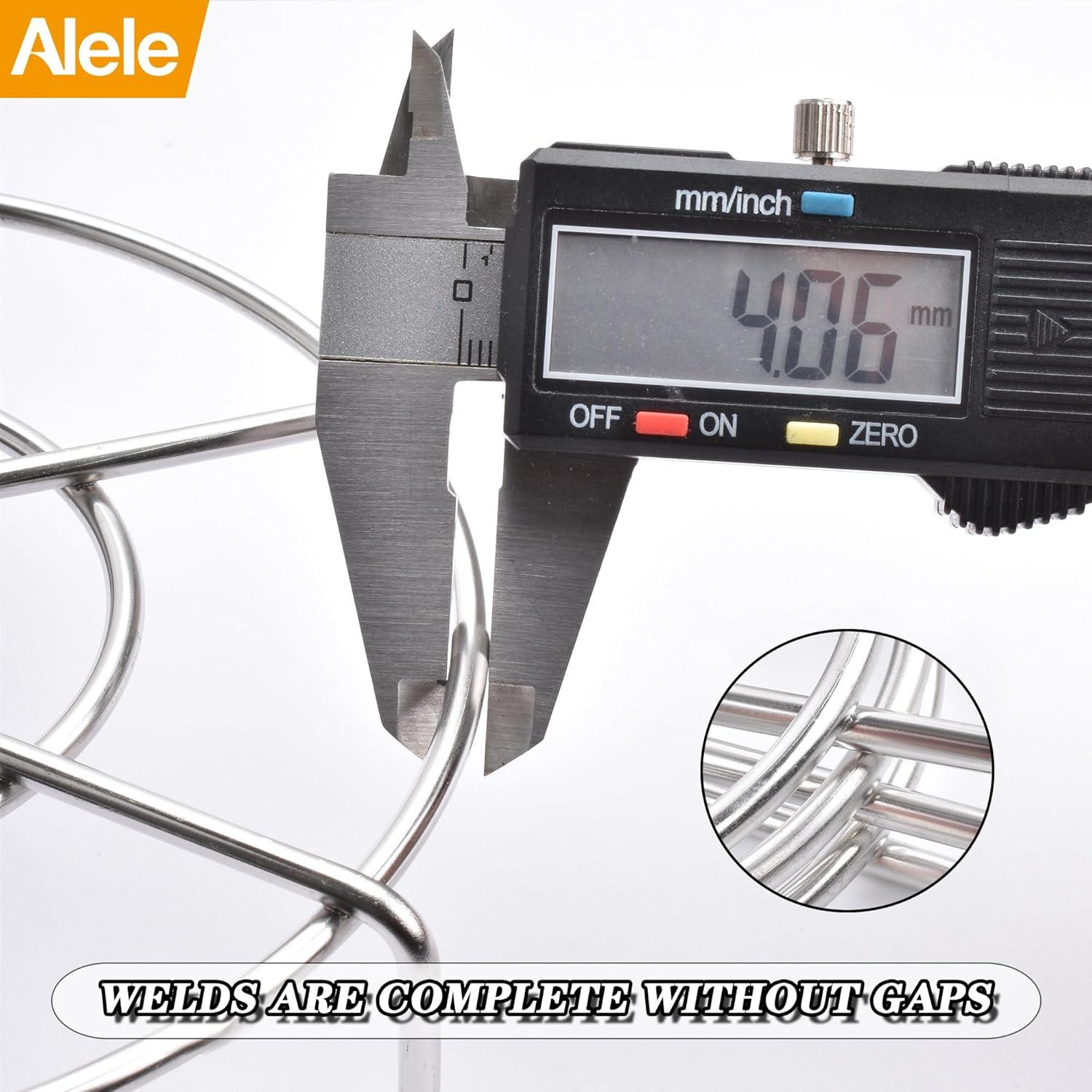 Rejilla de Vapor Alele Acero Inoxidable 6" (15.24 cm) 3 Piezas