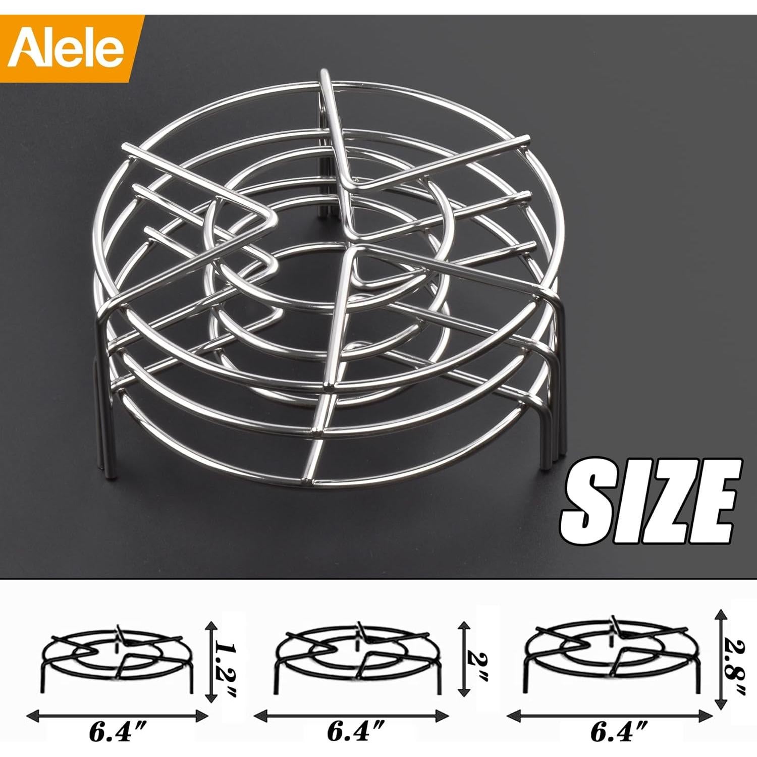 Rejilla de Vapor Alele Acero Inoxidable 6" (15.24 cm) 3 Piezas