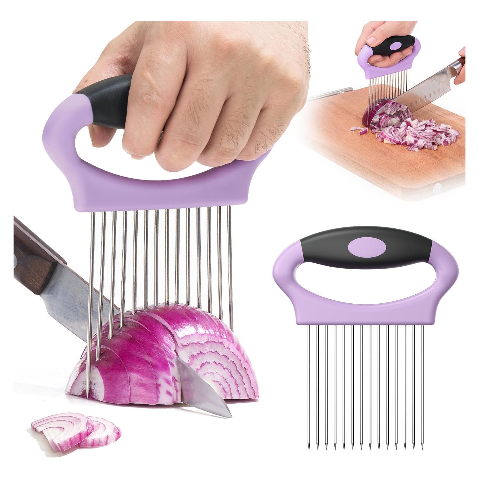 Soporte Cortar Cebolla YUNHOME Acero Inoxidable 8.64cm Morado