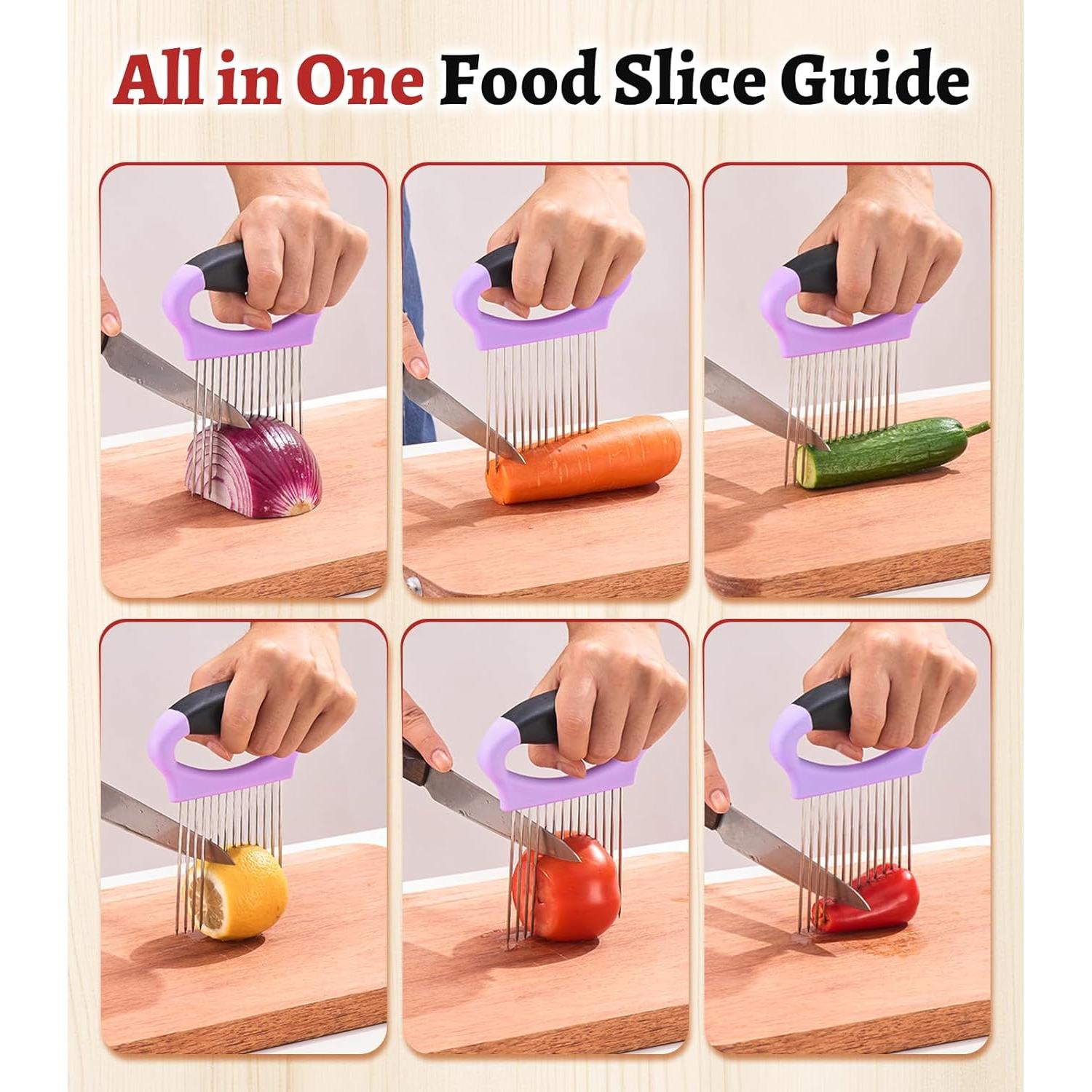 Soporte Cortar Cebolla YUNHOME Acero Inoxidable 8.64cm Morado