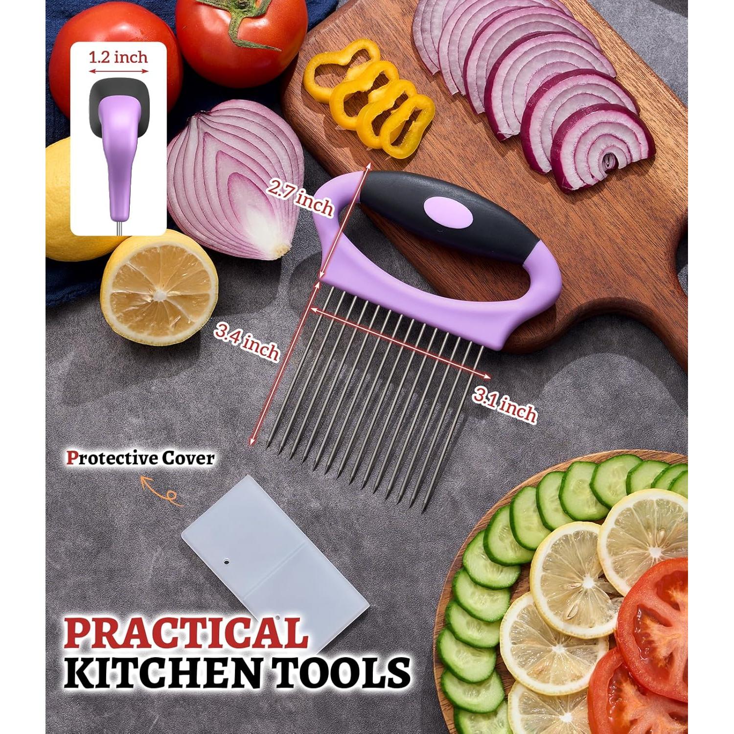 Soporte Cortar Cebolla YUNHOME Acero Inoxidable 8.64cm Morado