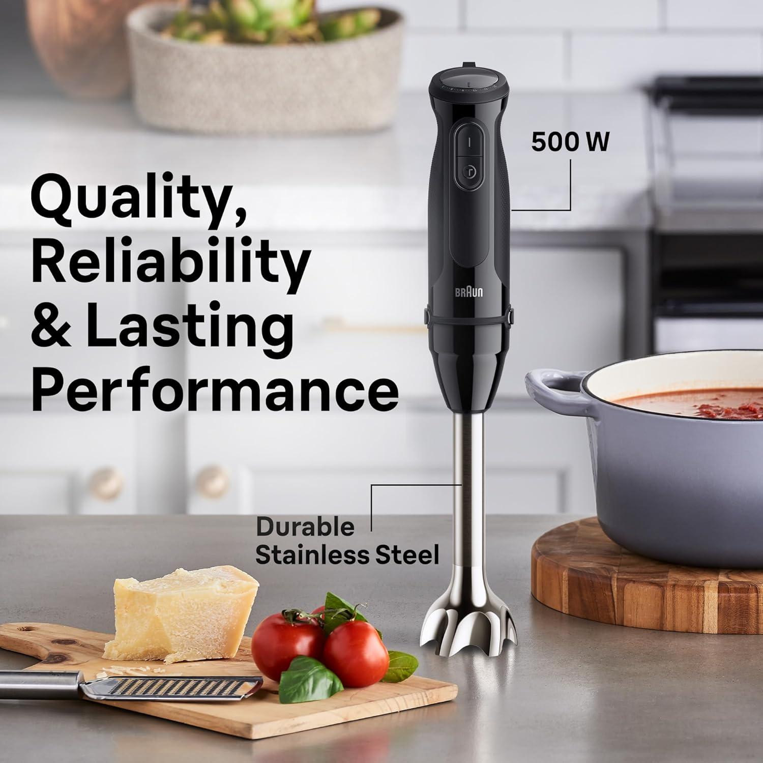 Batidora de Mano Braun MQ50202M - 21 Velocidades, 500W