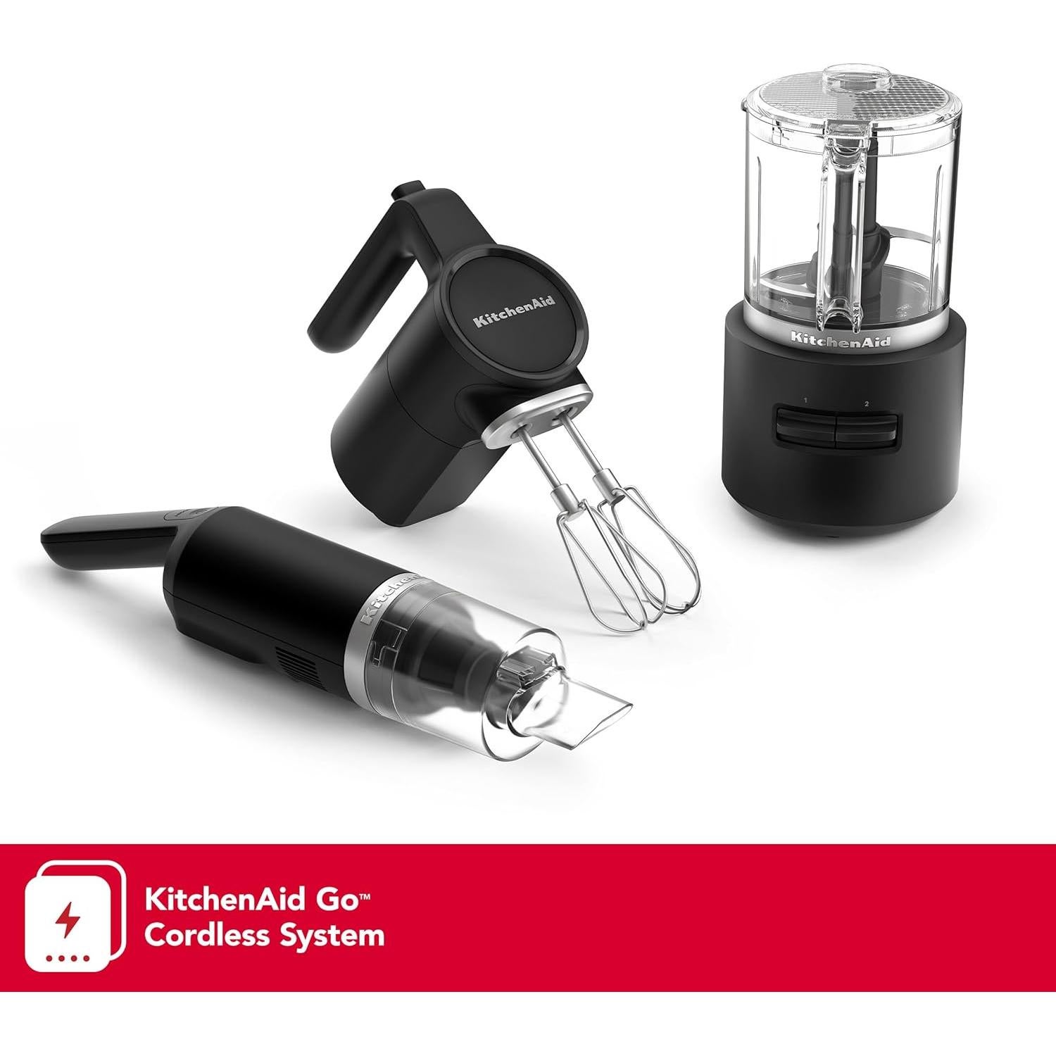 Kit Inalámbrico KitchenAid Go KBUR131 - Batidora, Picadora y Aspiradora