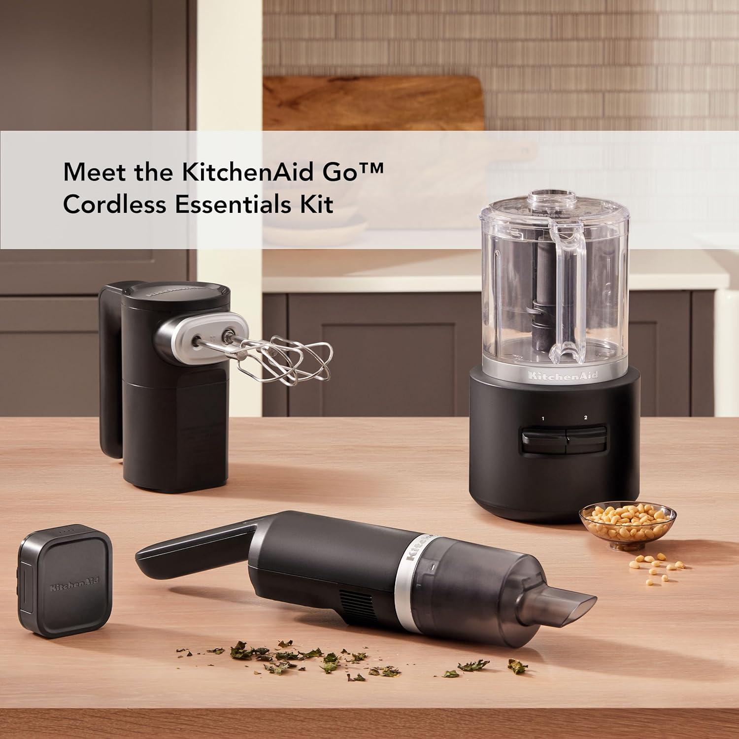 Kit Inalámbrico KitchenAid Go KBUR131 - Batidora, Picadora y Aspiradora