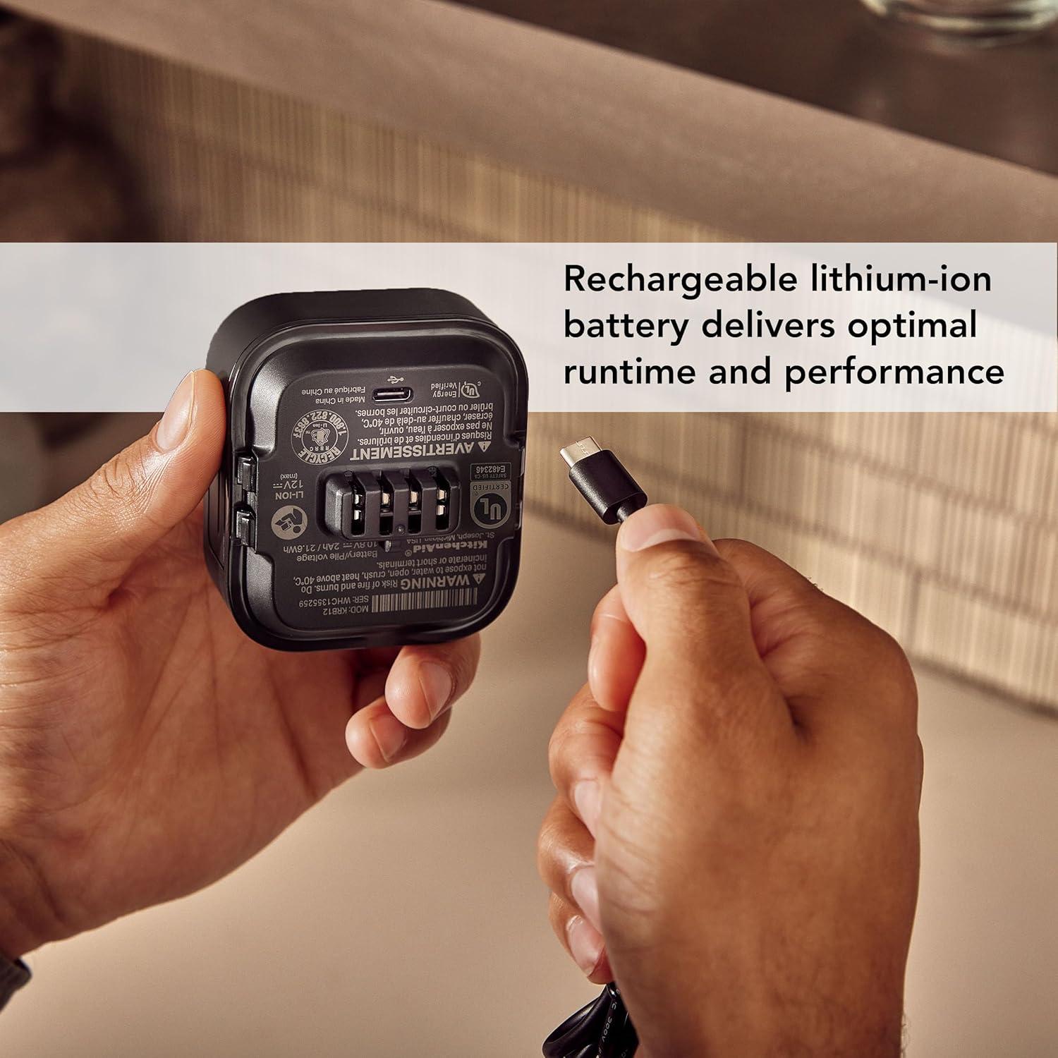 Kit Inalámbrico KitchenAid Go KBUR131 - Batidora, Picadora y Aspiradora