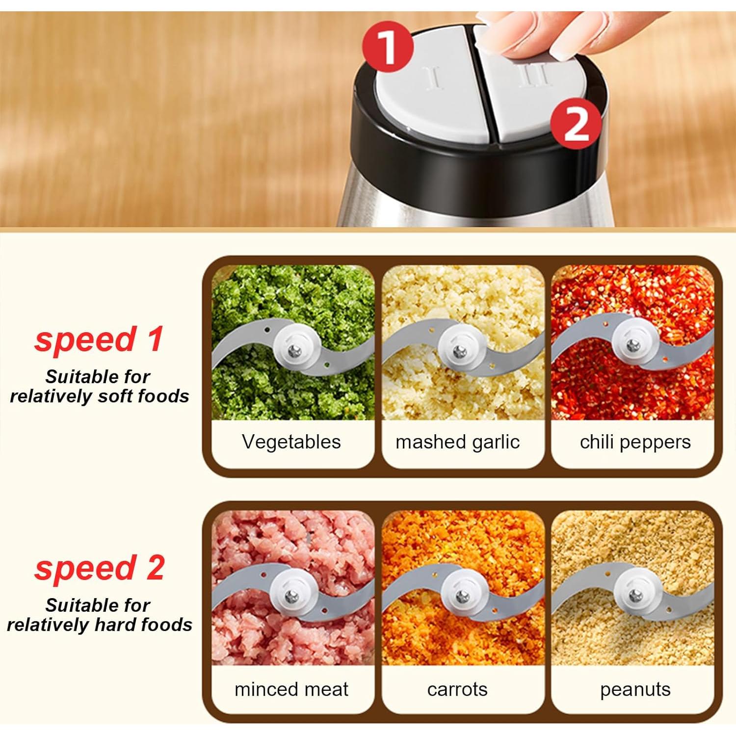 Picadora de Alimentos Eléctrica Akureo bz-01 2L 300W 2 Velocidades