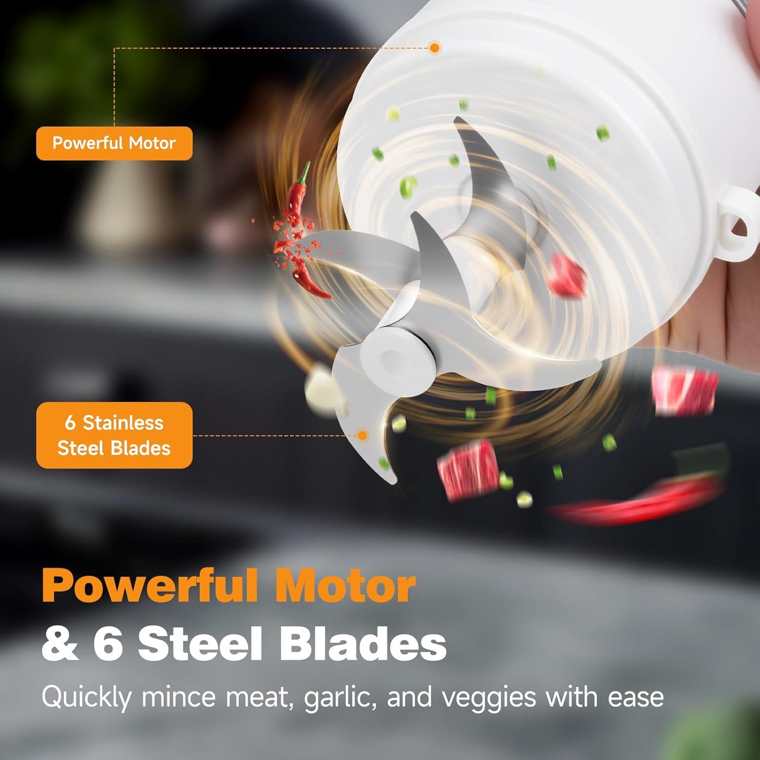 Picador de Ajo Eléctrico TTFTTF 350ML Inalámbrico USB-C