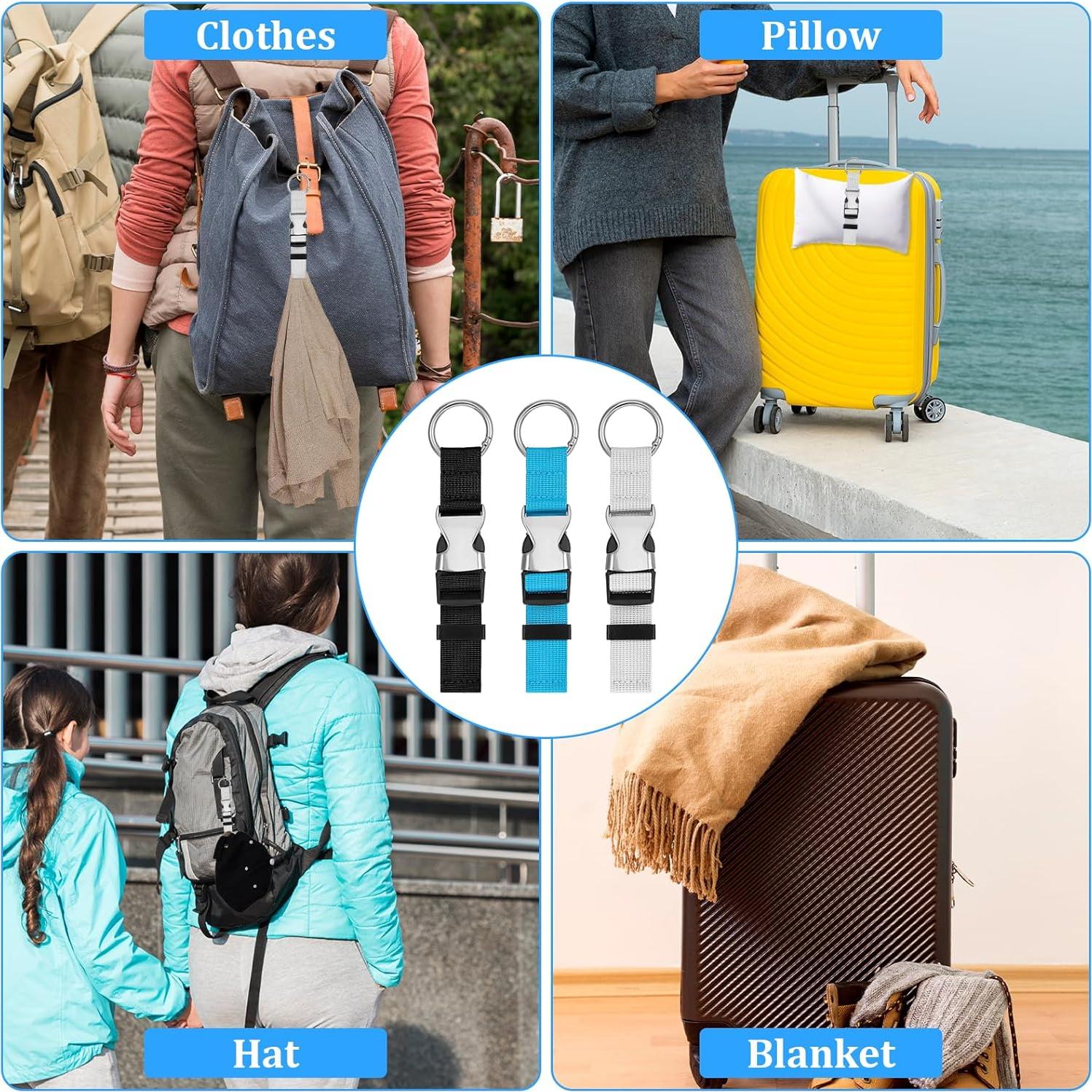 3 Correás de Equipaje Ajustables SynHHergyx - Nailon Resistente