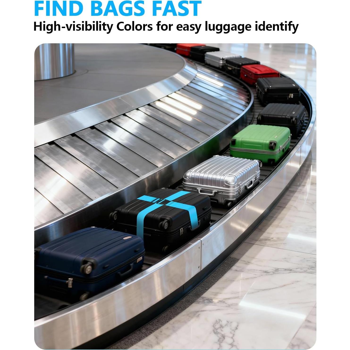 Juego de 3 Correas para Equipaje BILIONE - Ajustables 89-178 cm