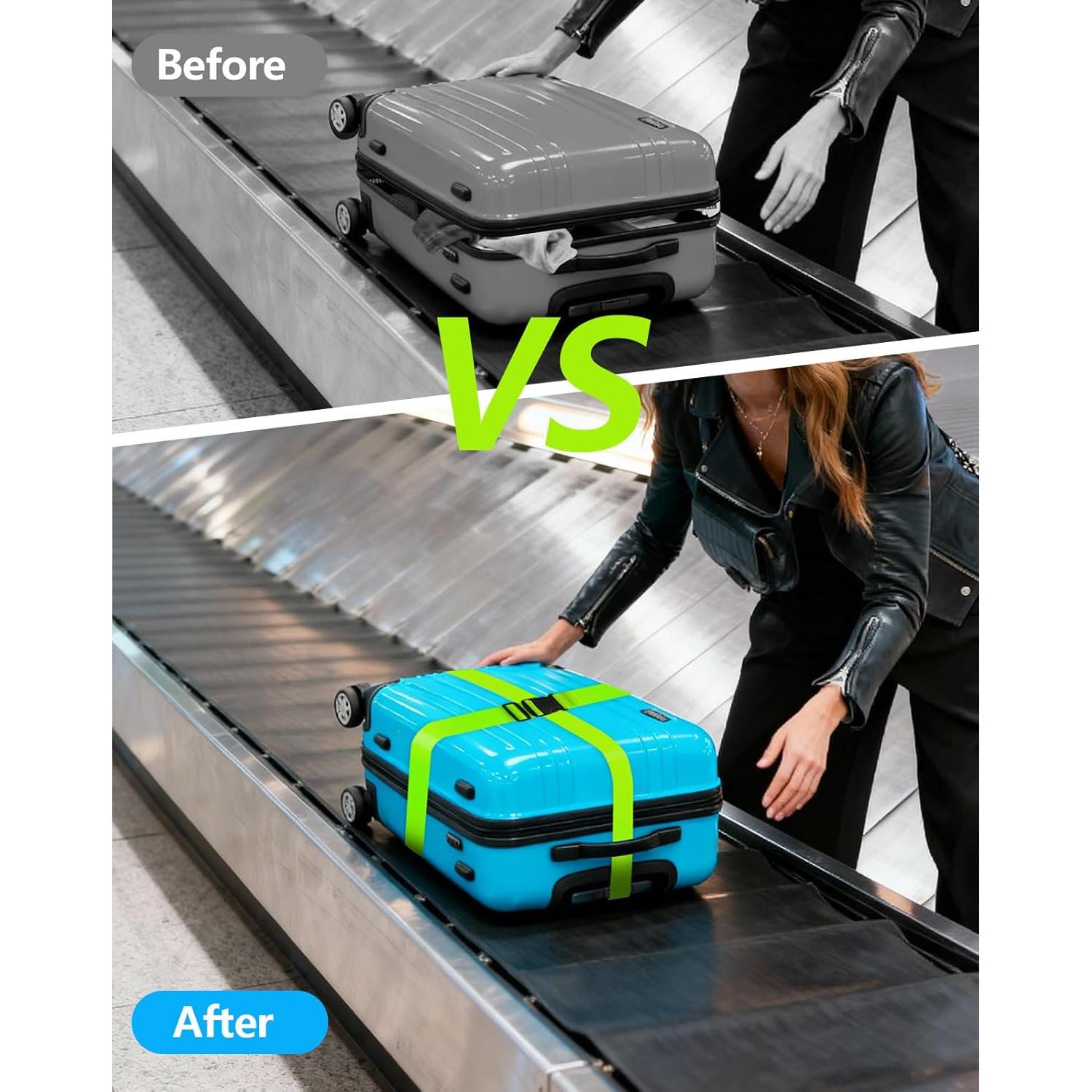 Juego de 3 Correas para Equipaje BILIONE - Ajustables 89-178 cm