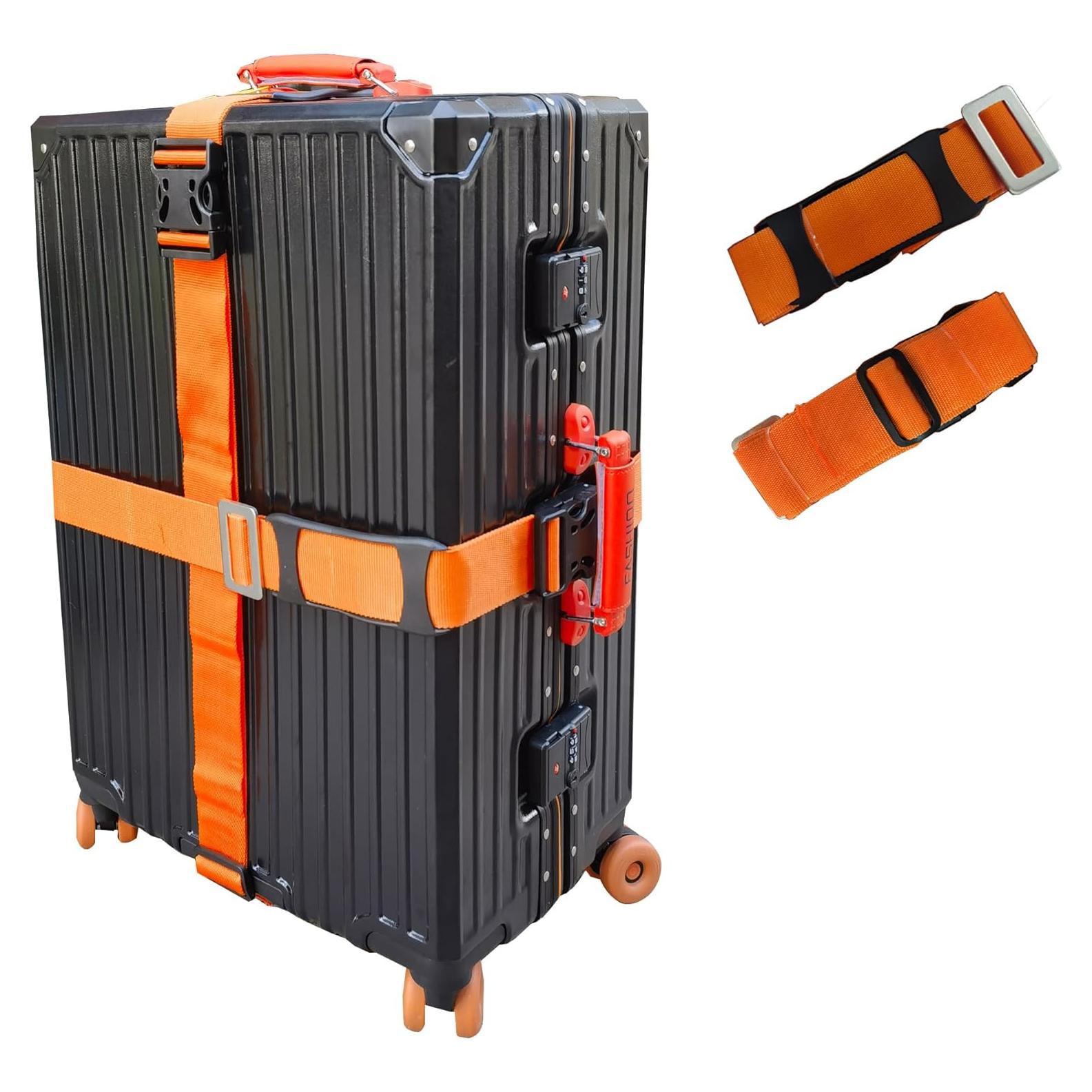 Correas de Equipaje Storbuffs Ajustables 2 Pcs 233.68 cm Naranja