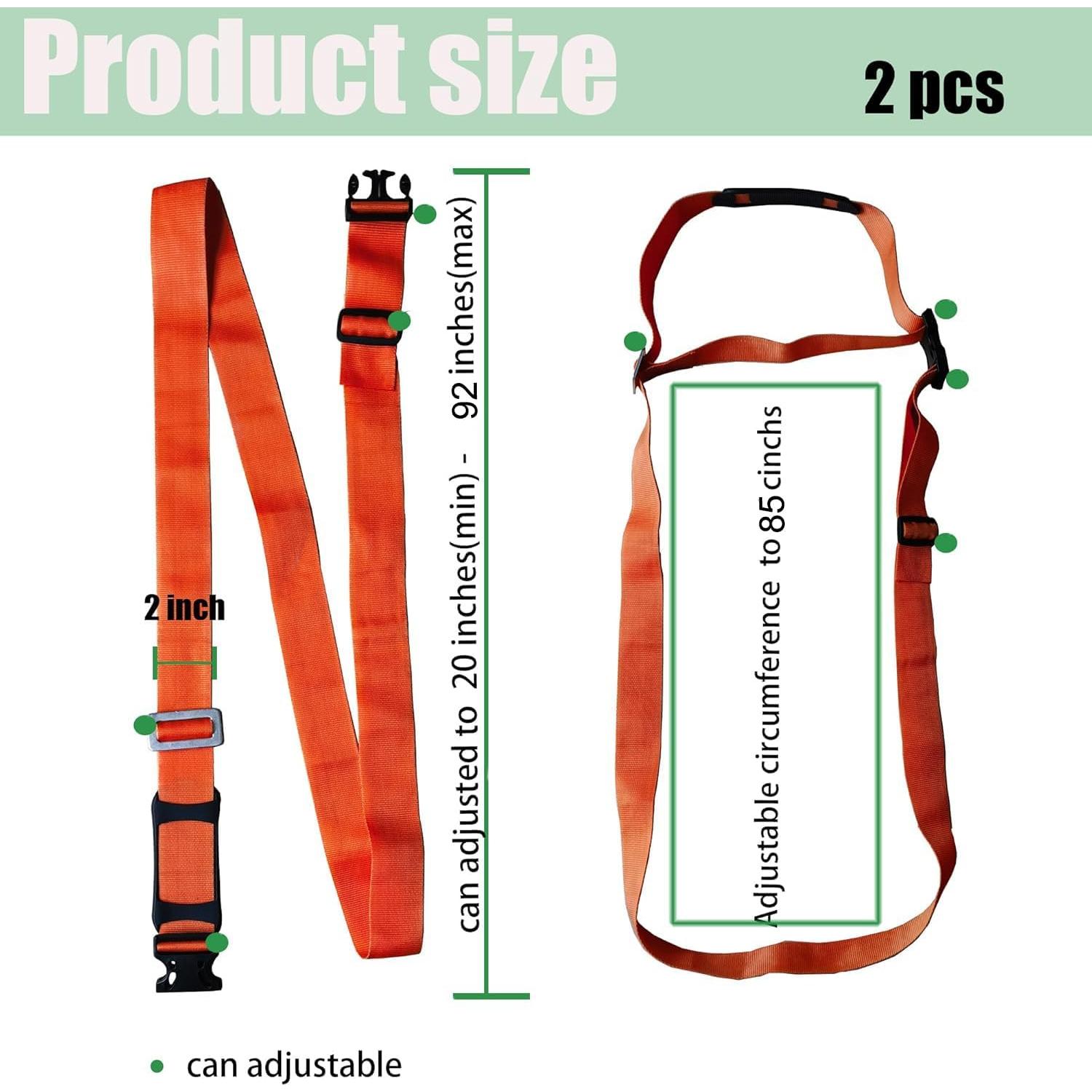 Correas de Equipaje Storbuffs Ajustables 2 Pcs 233.68 cm Naranja
