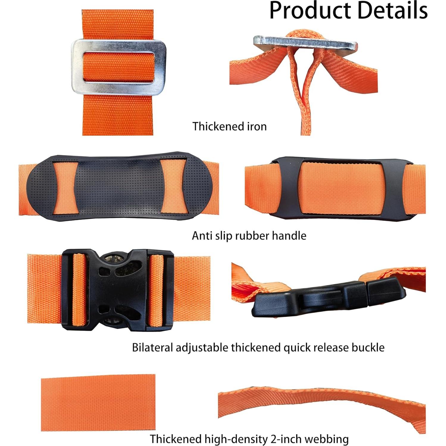 Correas de Equipaje Storbuffs Ajustables 2 Pcs 233.68 cm Naranja