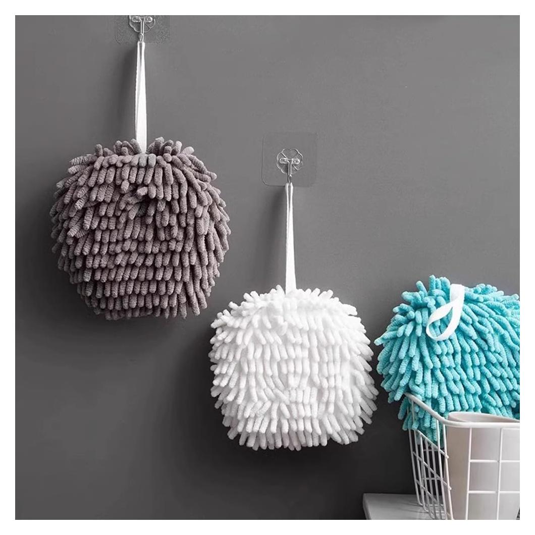 Set de 3 Toallas de Mano KATPOSIN Chenille Absorbentes