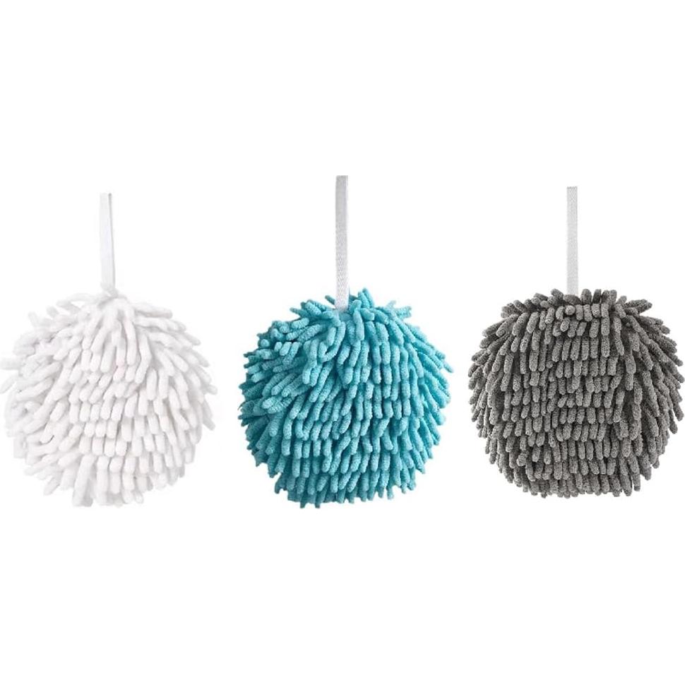 Set de 3 Toallas de Mano KATPOSIN Chenille Absorbentes