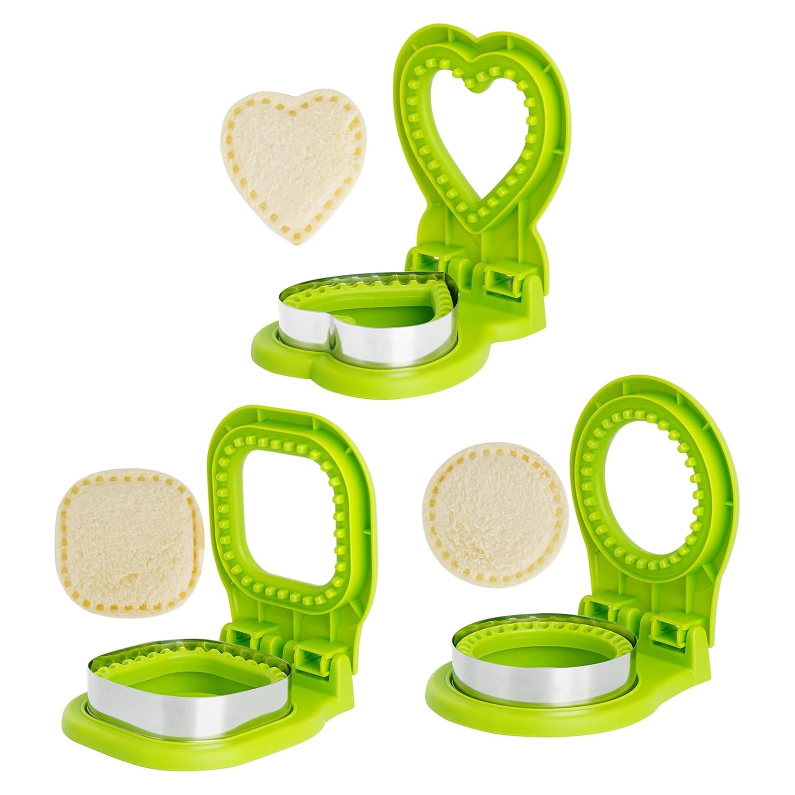 Cortador y Sellador de Sándwich LetGoShop Set 3 Piezas Acero Inoxidable