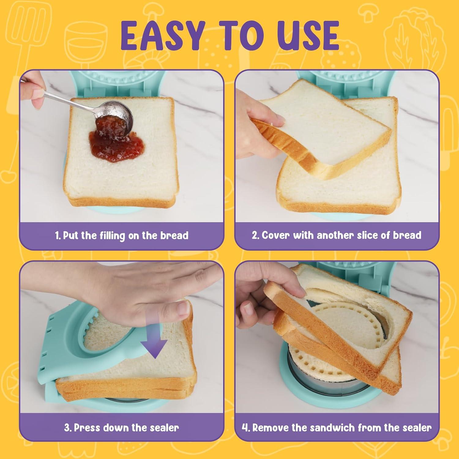 Cortador y Sellador de Sándwiches TACGEA Redondo Azul Claro