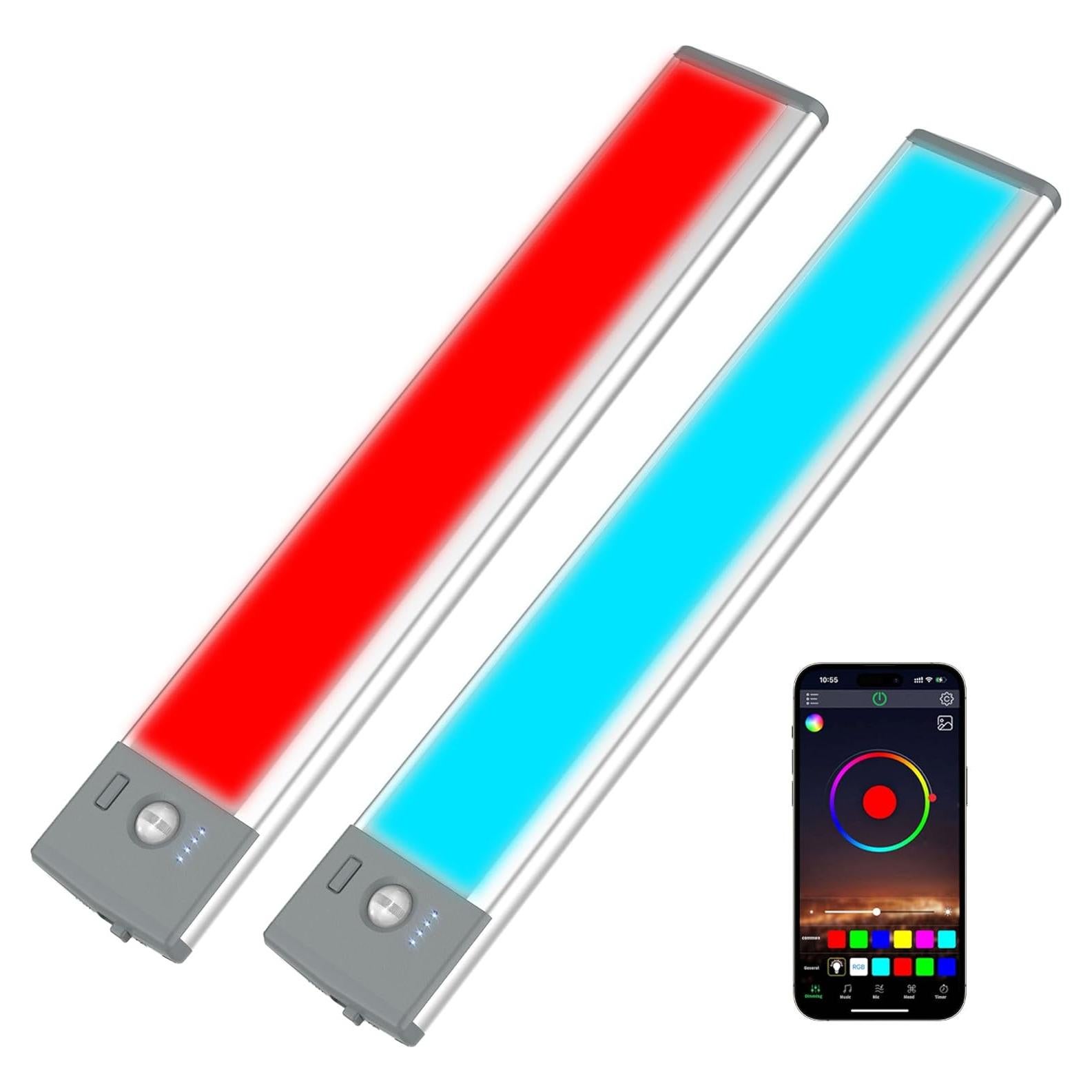 Lámpara LED de Pared LEPOTEC RGB 2 Pcs con Control Remoto