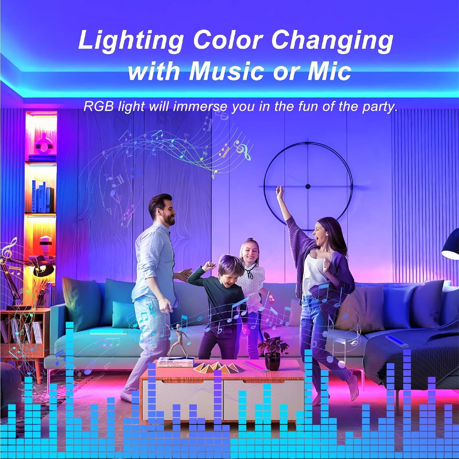 Lámpara LED de Pared LEPOTEC RGB 2 Pcs con Control Remoto