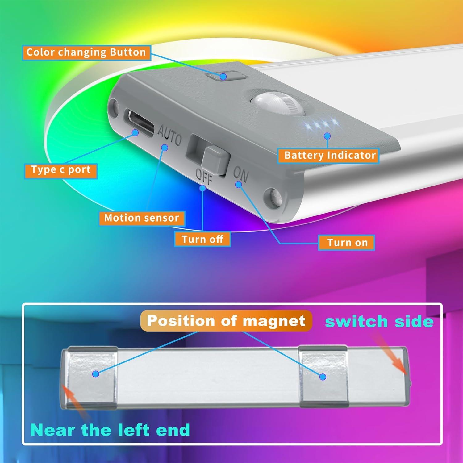 Lámpara LED de Pared LEPOTEC RGB 2 Pcs con Control Remoto
