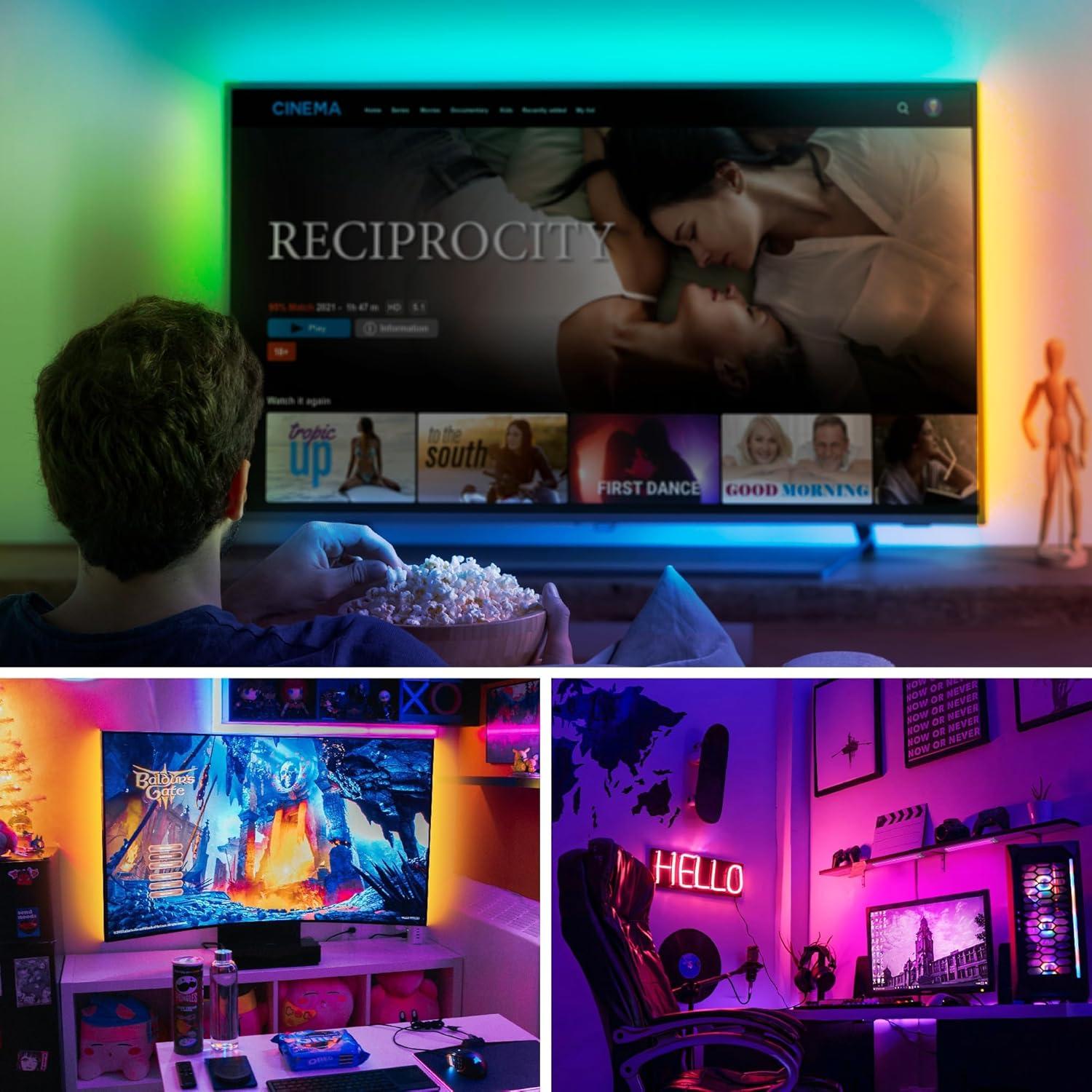 Lámpara LED de Pared LEPOTEC RGB 2 Pcs con Control Remoto