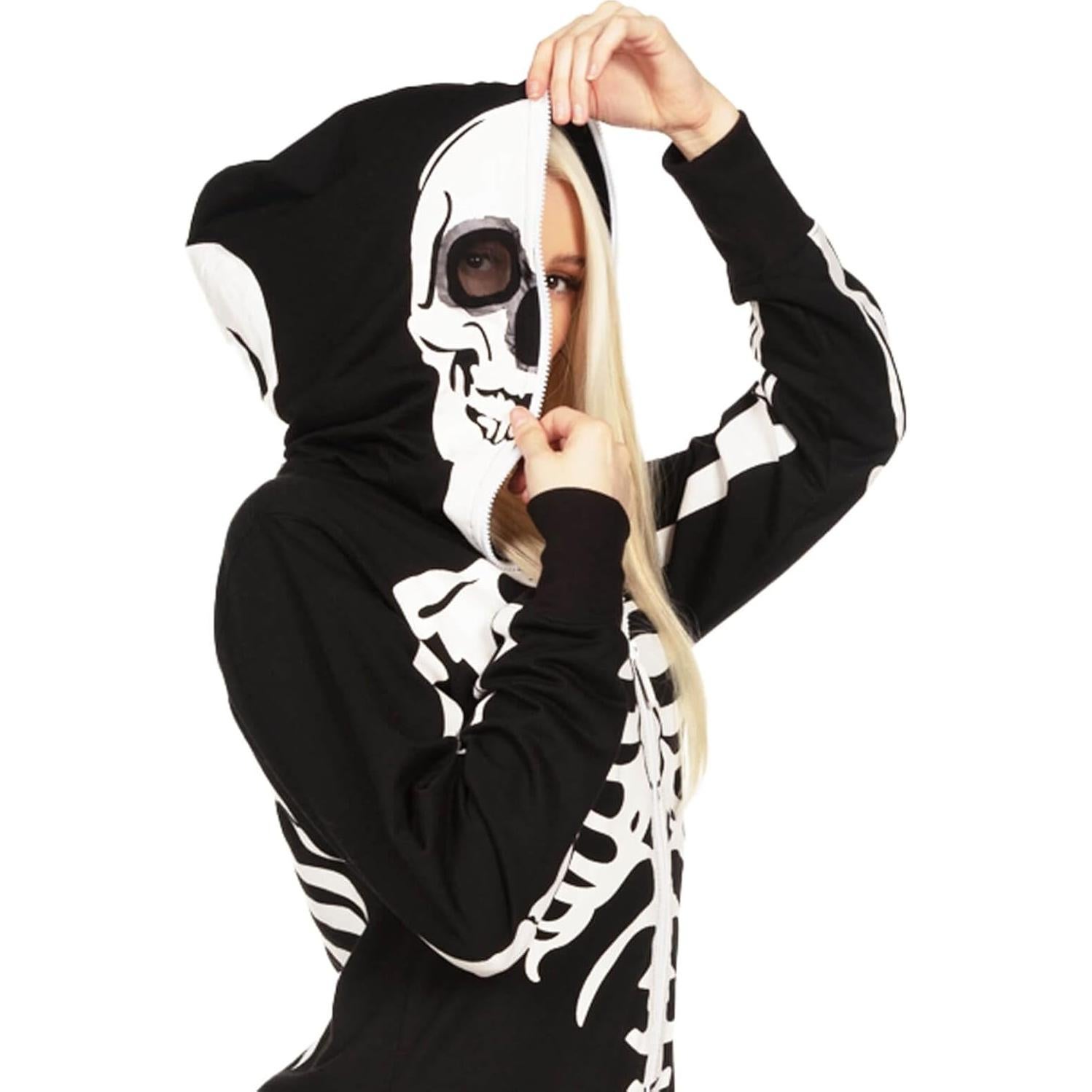 Disfraz de Esqueleto Tipsy Elves para Mujeres - Mono Cómodo