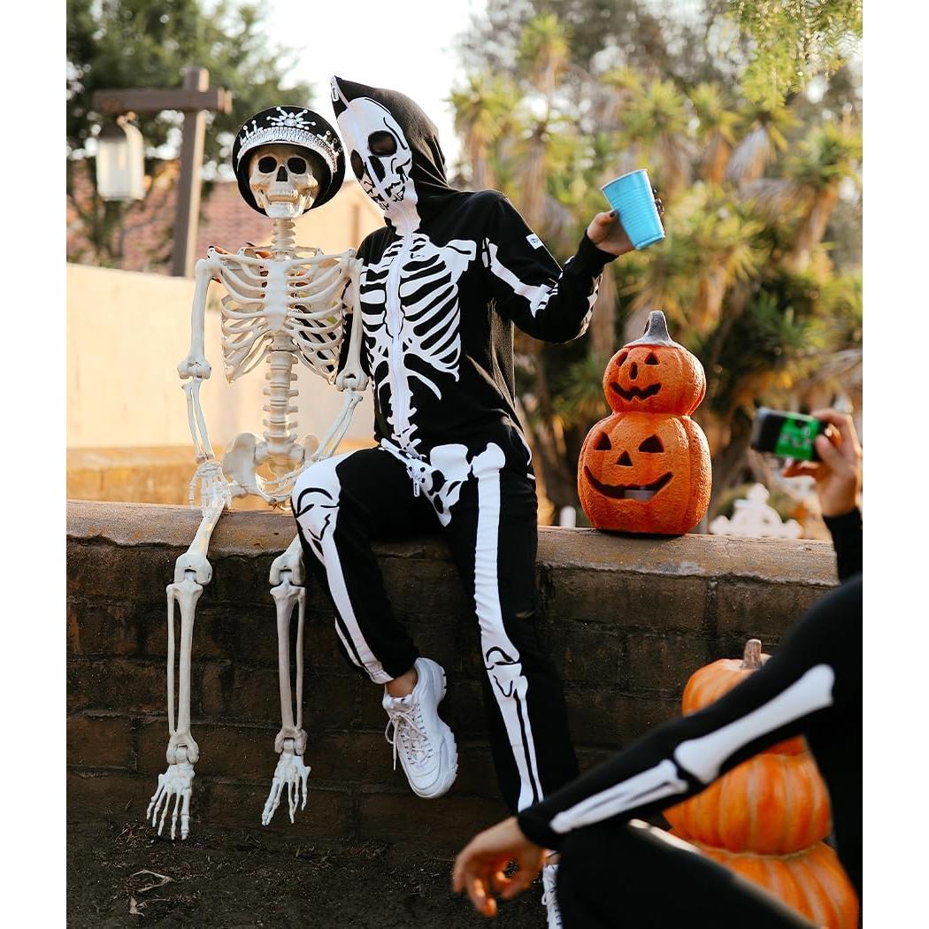 Disfraz de Esqueleto Tipsy Elves para Mujeres - Mono Cómodo