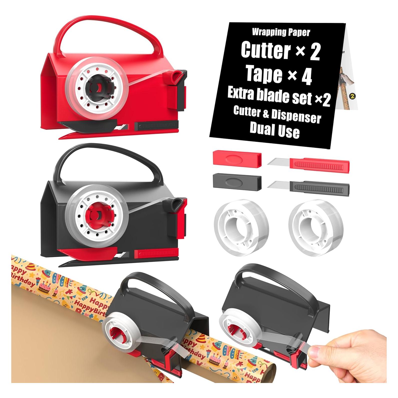 Cortador de Papel de Regalo y Dispensador de Cinta Wraprocut - 2 Piezas
