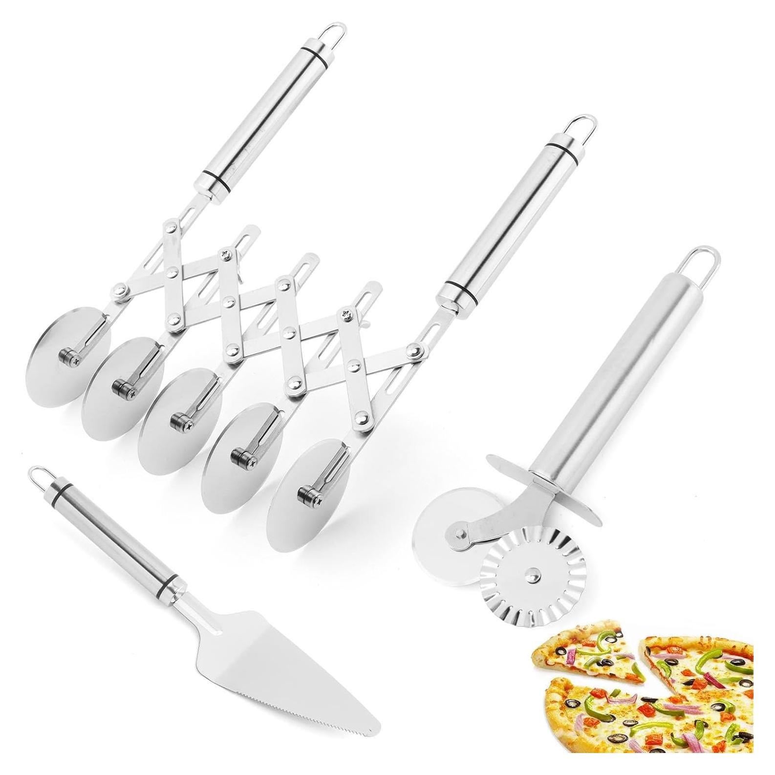 Cortador de Masa de 5 Ruedas Acero Inoxidable Mlesi 26.6x22cm