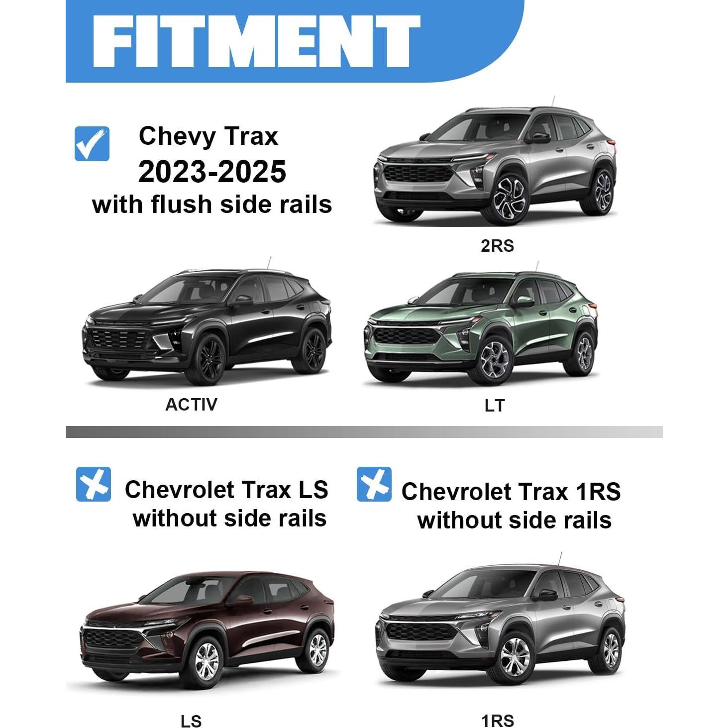 Barras Transversales de Techo FengYu para Chevy Trax 2023-2026